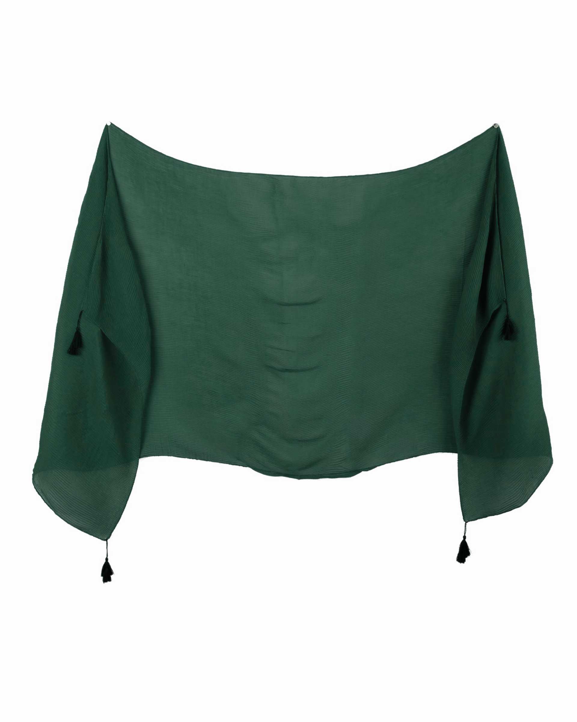 شال زنانه پلیسه سبز روزانا