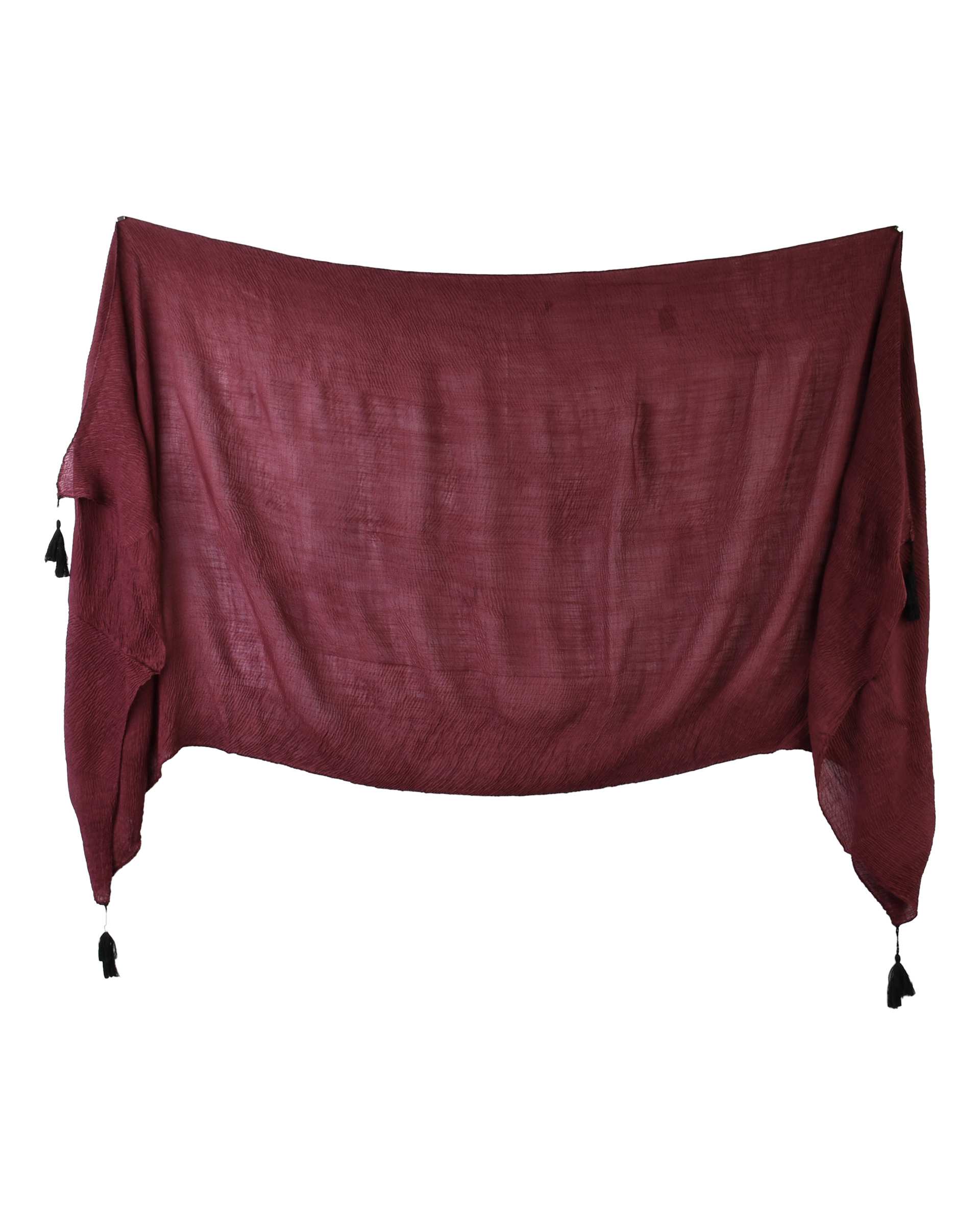 شال زنانه پلیسه سماقی روزانا Rozana