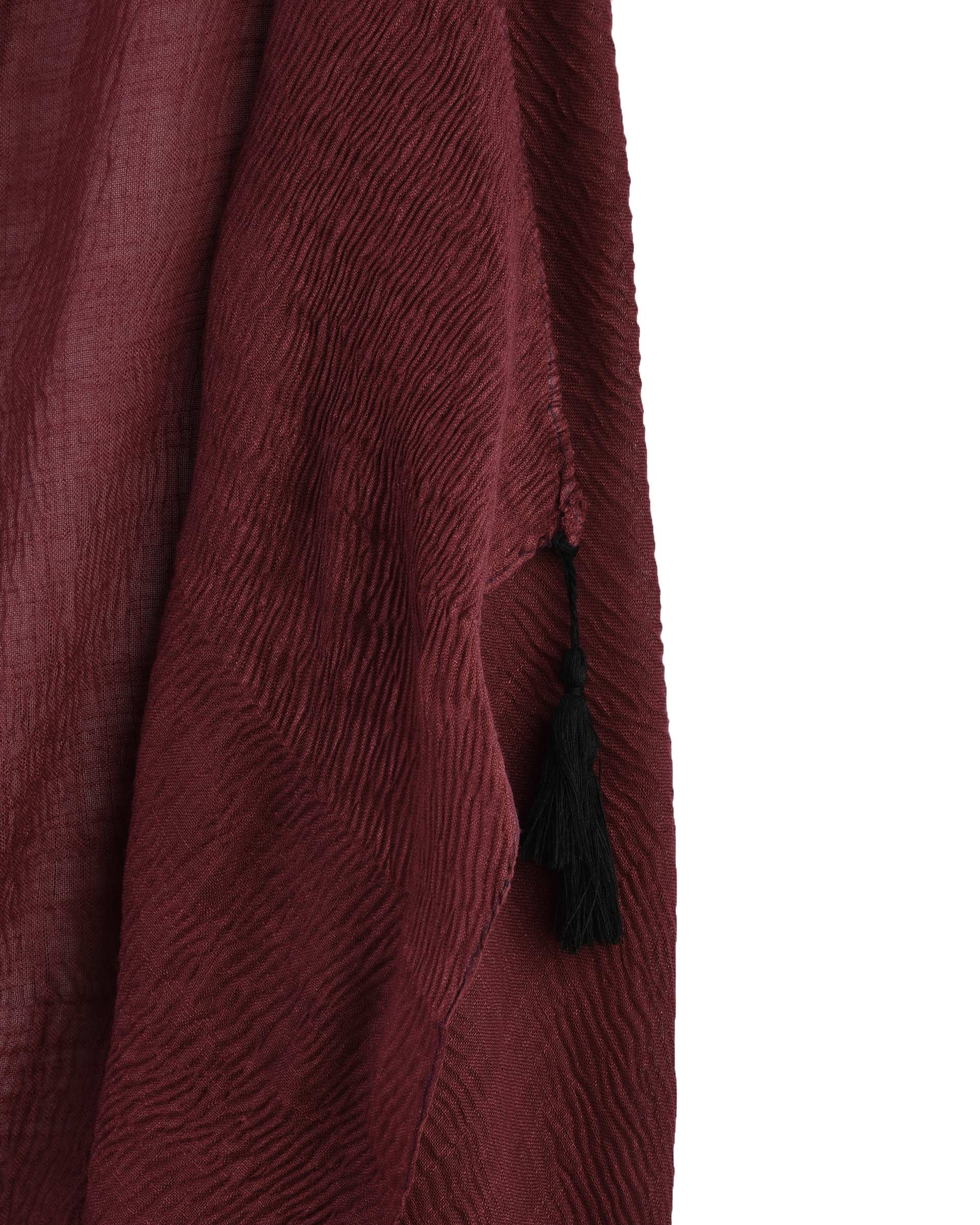 شال زنانه پلیسه سماقی روزانا Rozana