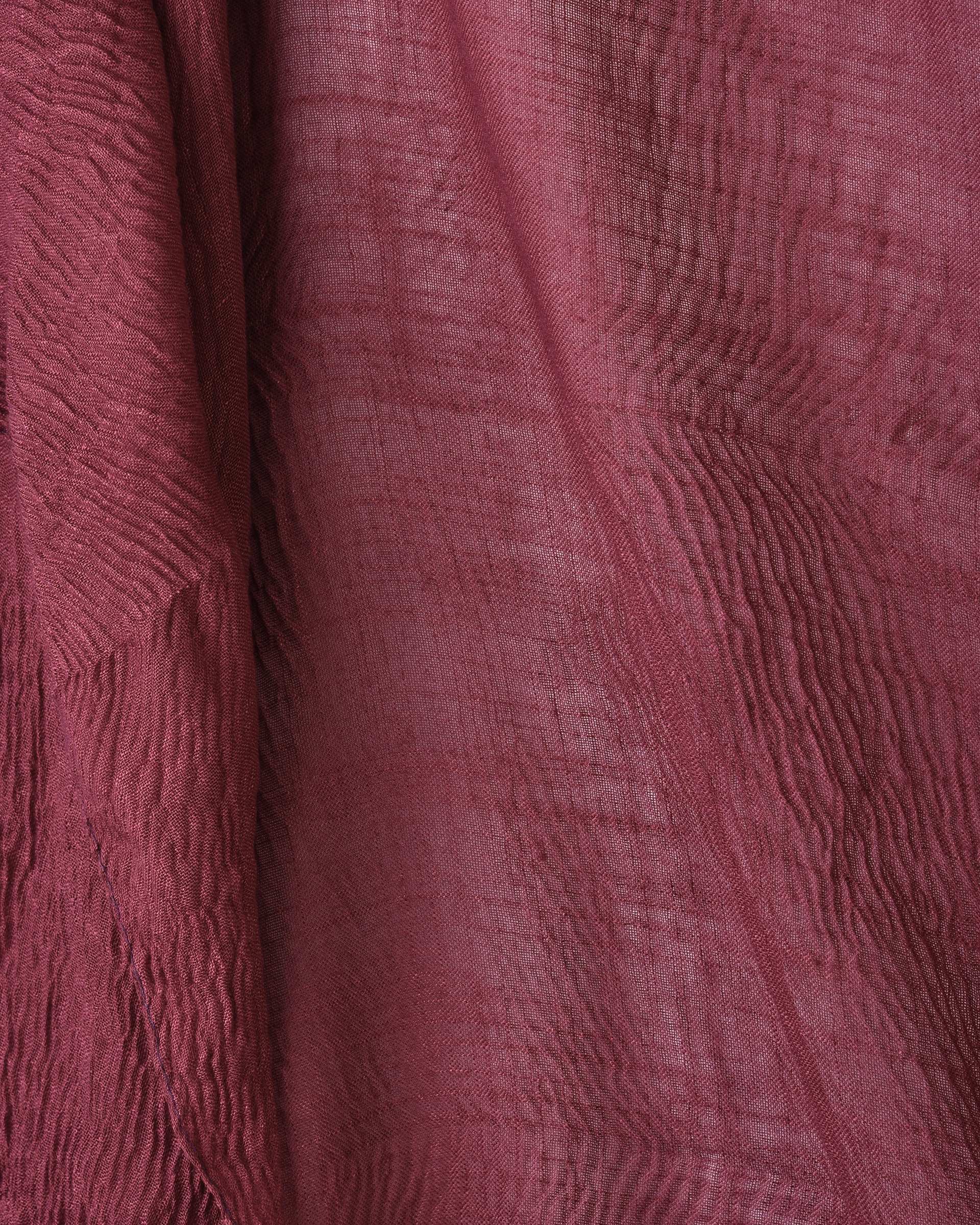 شال زنانه پلیسه سماقی روزانا Rozana