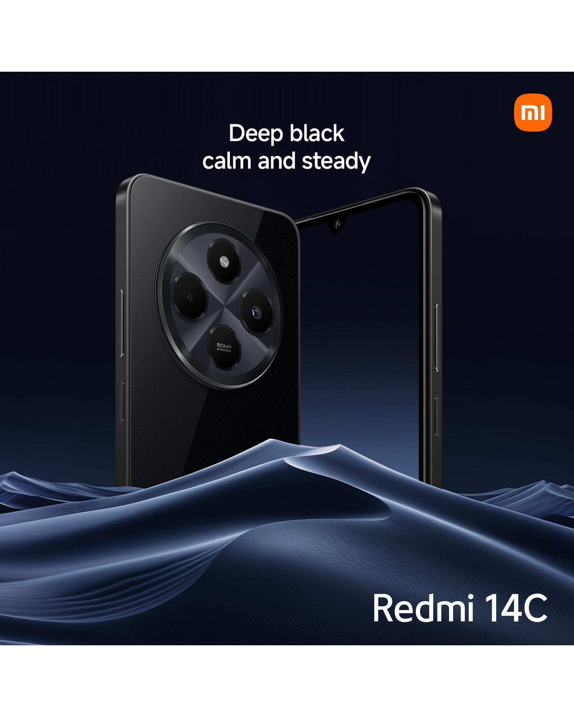 گوشی موبایل شیائومی مدل Redmi 14C دو سیم کارت ظرفیت 128 گیگابایت و رم 6 گیگابایت مشکی