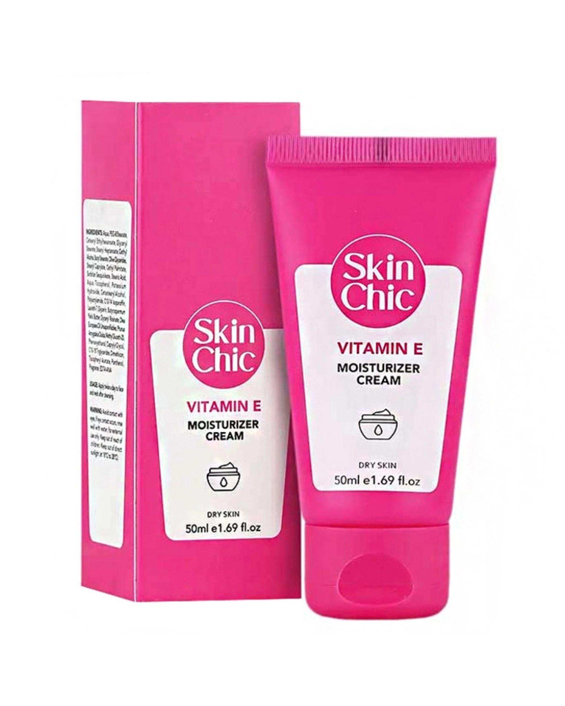 کرم مرطوب کننده اسکین شیک Skin Chic حاوی ویتامین E حجم 50ml