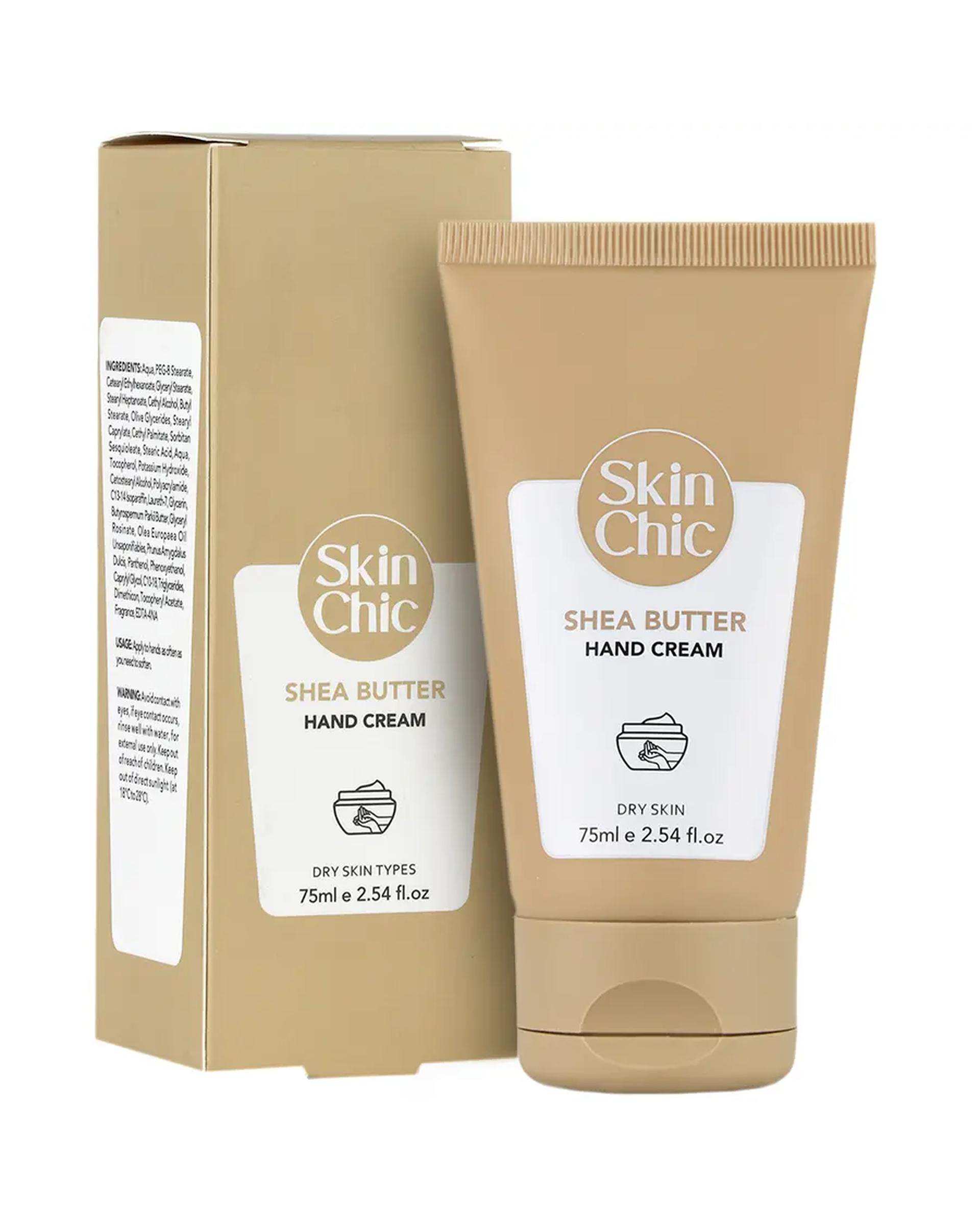 کرم مرطوب کننده دست اسکین شیک Skin Chic حاوی شی باتر 75ml