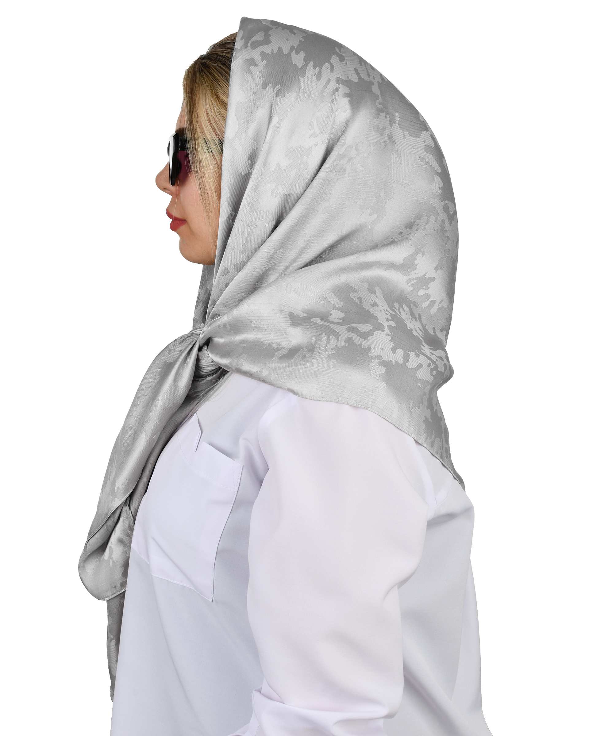 روسری زنانه طوسی آماهی Amahi مدل Rozana14
