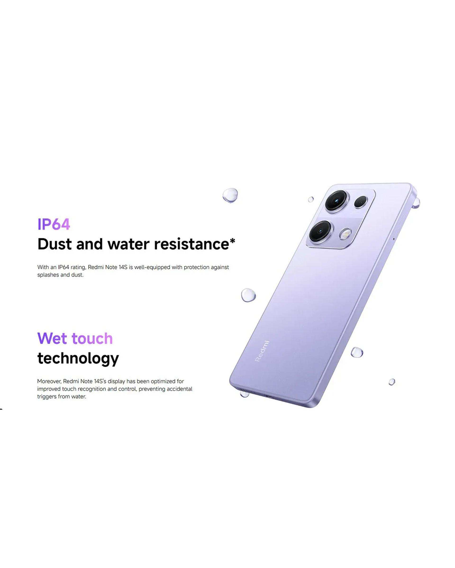 گوشی موبایل شیائومی مدل Redmi Note 14s 4G دو سیم کارت ظرفیت 256 گیگابایت و رم 8 گیگابایت بنفش
