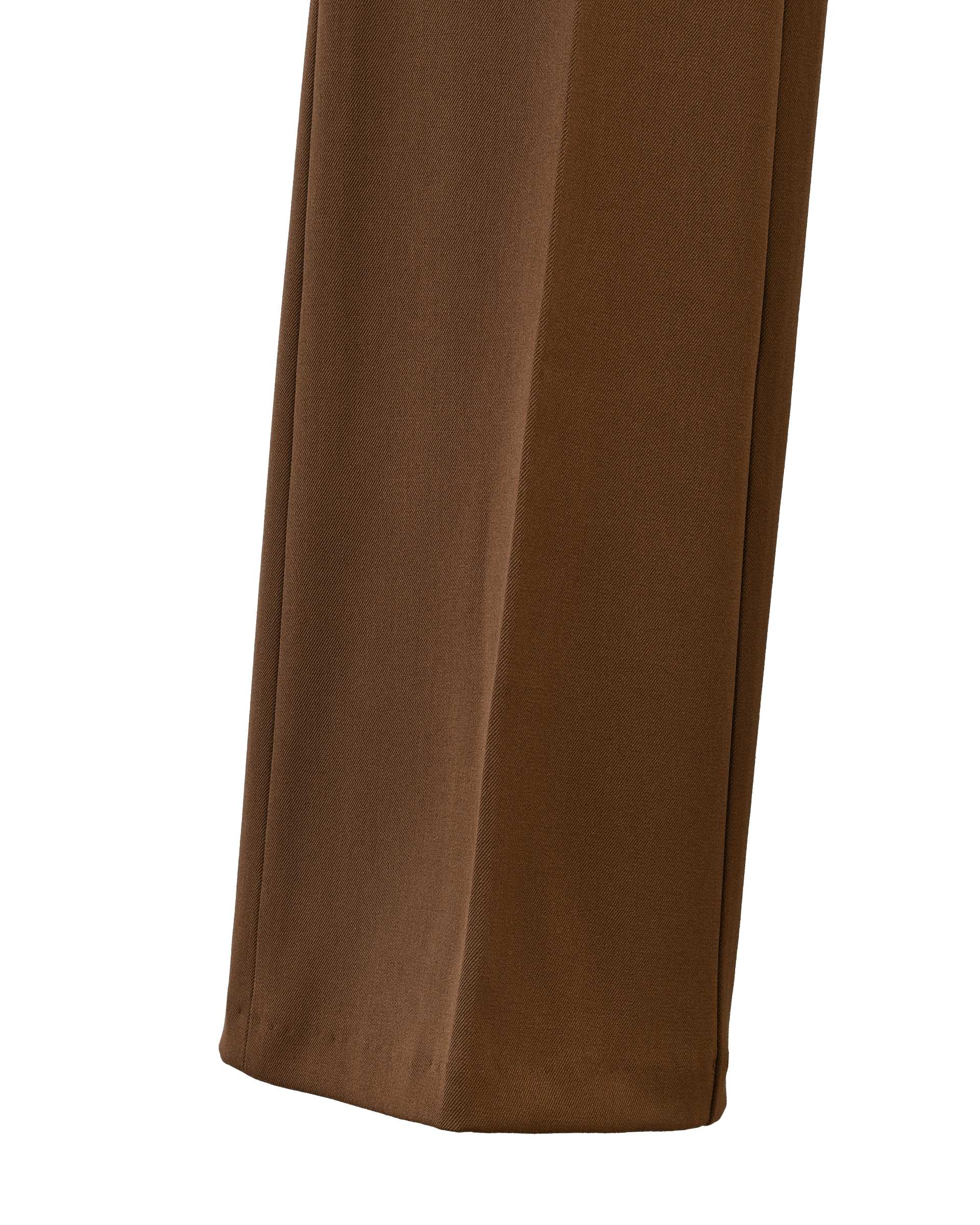 شلوار زنانه گاباردین دمپا گشاد شکلاتی آماهی Amahi