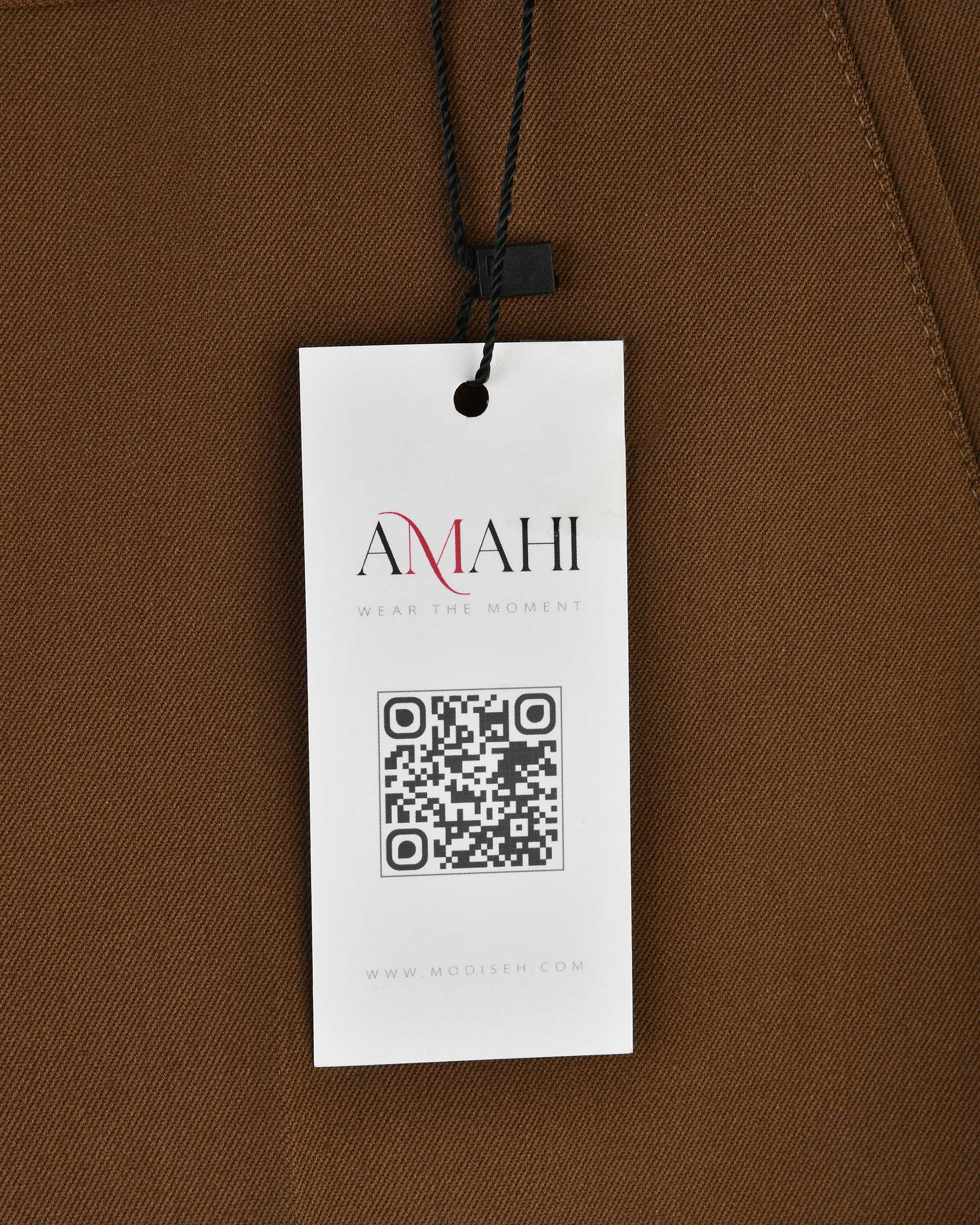 شلوار زنانه گاباردین دمپا گشاد شکلاتی آماهی Amahi