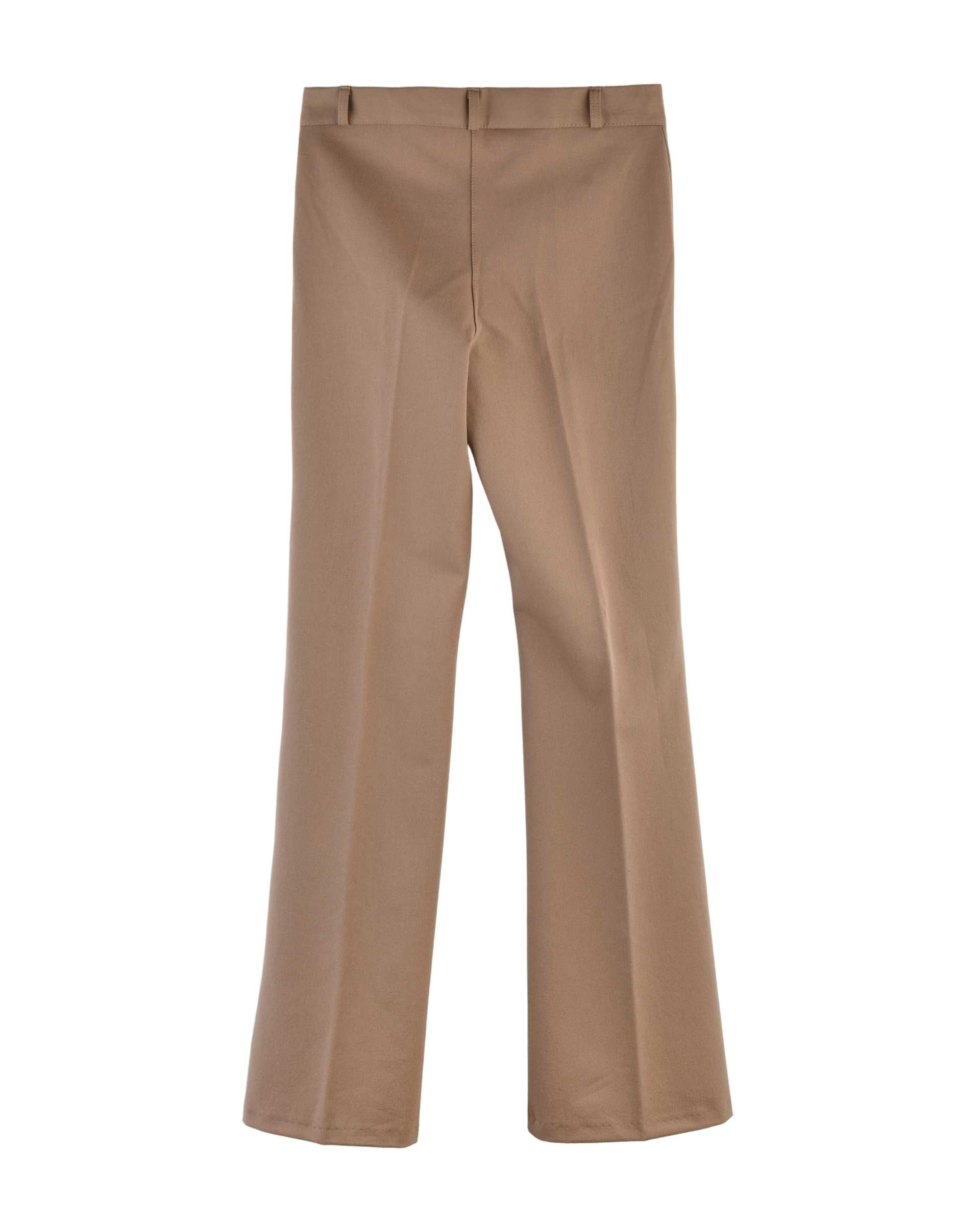 شلوار زنانه گاباردین دمپا گشاد نسکافه ای آماهی Amahi