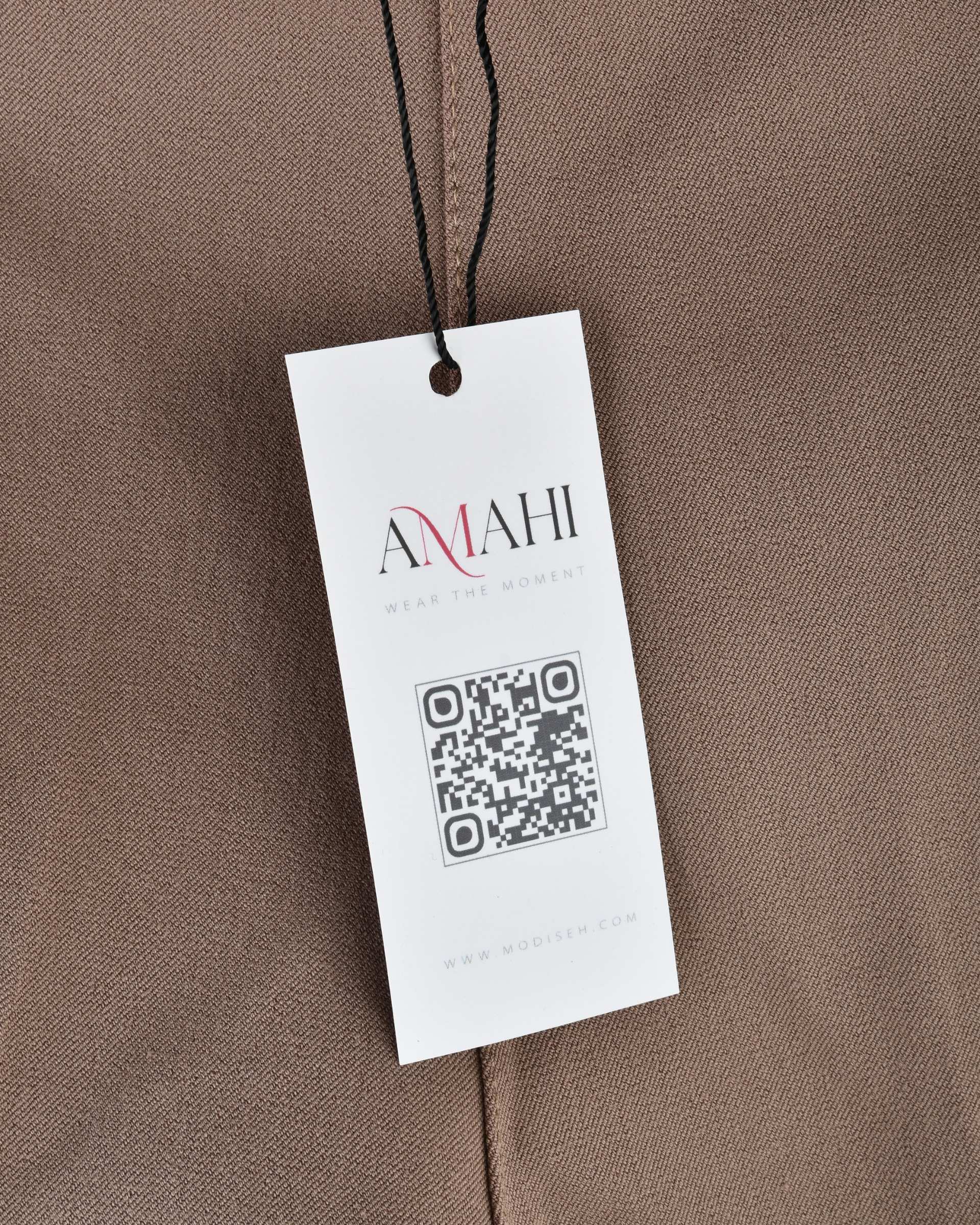 شلوار زنانه گاباردین دمپا گشاد نسکافه ای آماهی Amahi