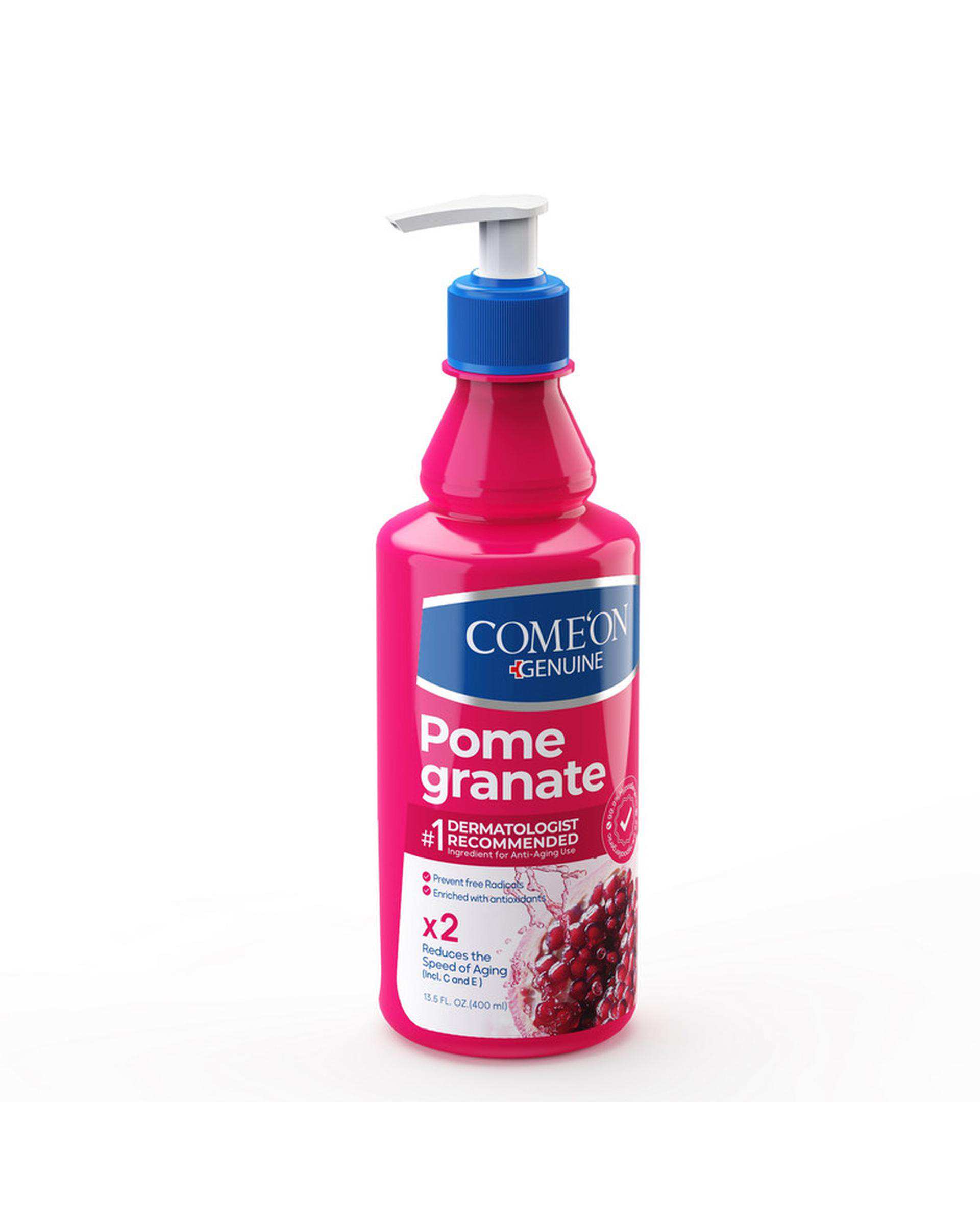 کرم مرطوب کننده پمپی کامان Come On حاوی عصاره انار 400ml