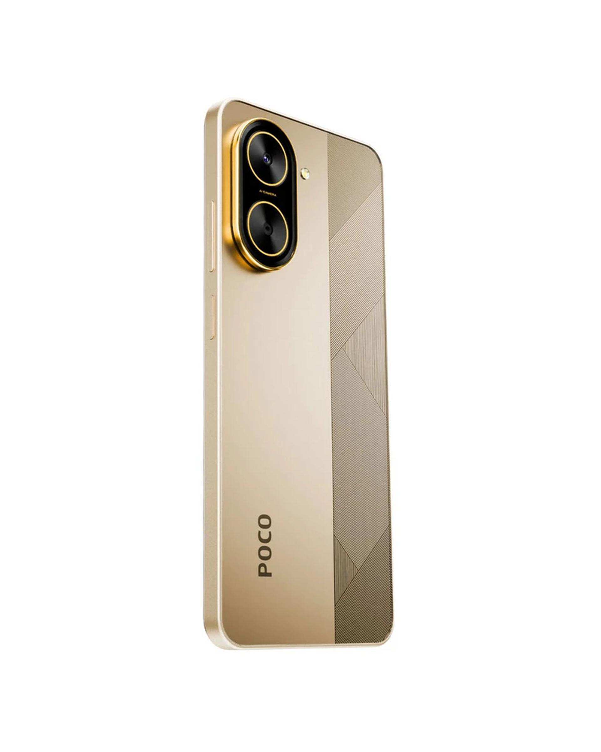 گوشی موبایل شیائومی مدل Poco C71 دو سیم کارت ظرفیت ۱۲۸ گیگابایت و رم ۴ گیگابایت طلایی
