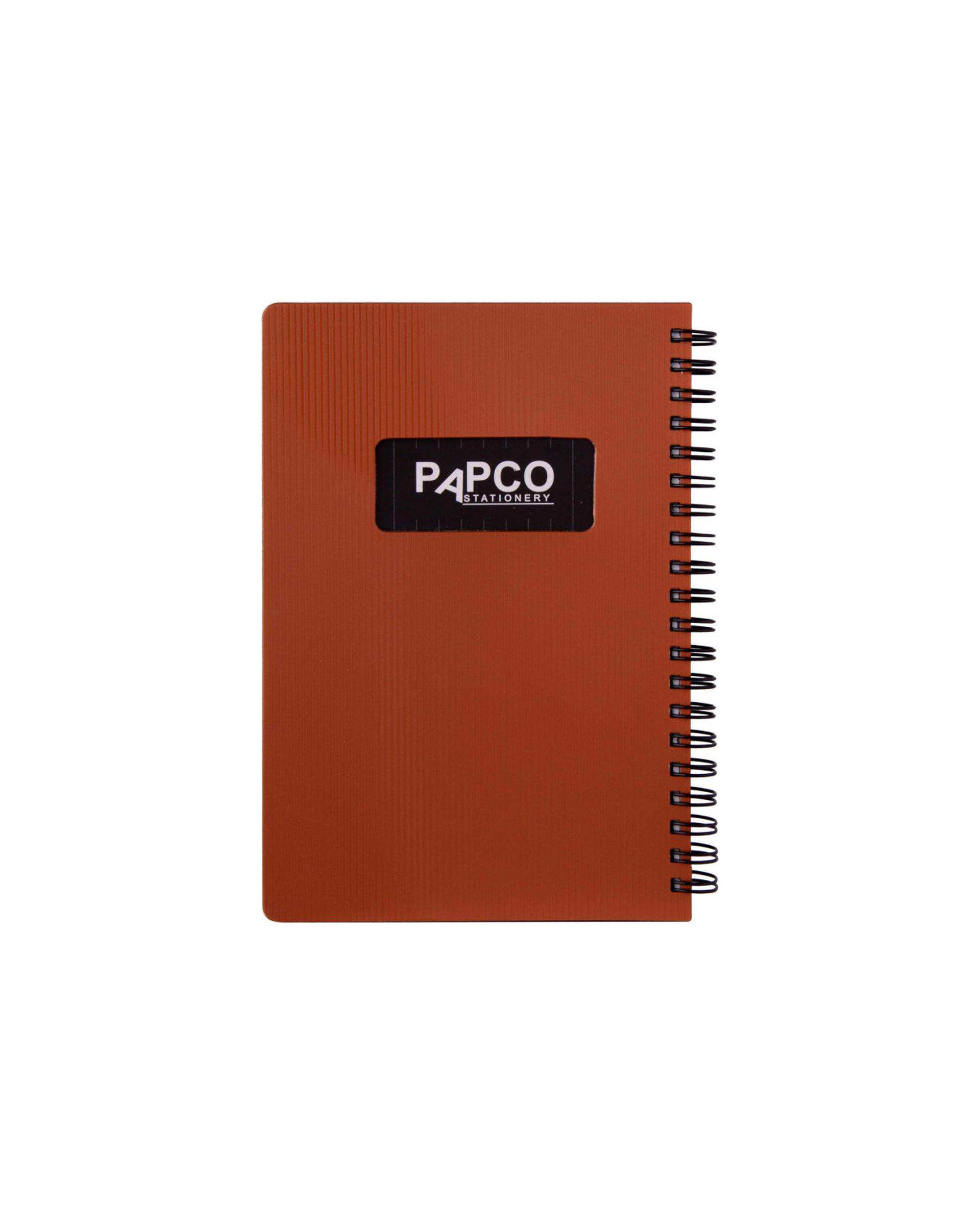 دفتر یادداشت متالیک سیمی 100 برگ مسی پاپکو Papco