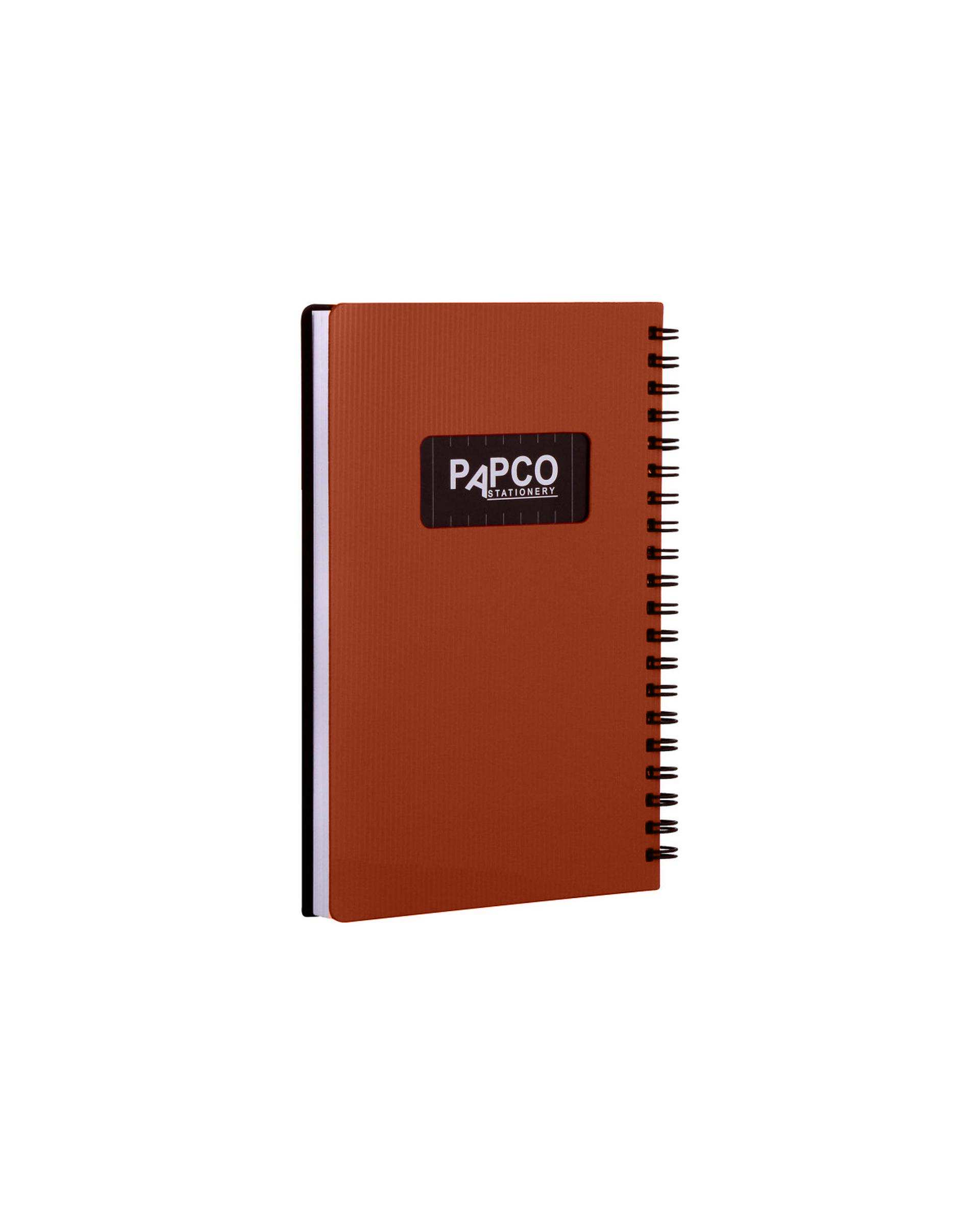 دفتر یادداشت متالیک سیمی 100 برگ مسی پاپکو Papco