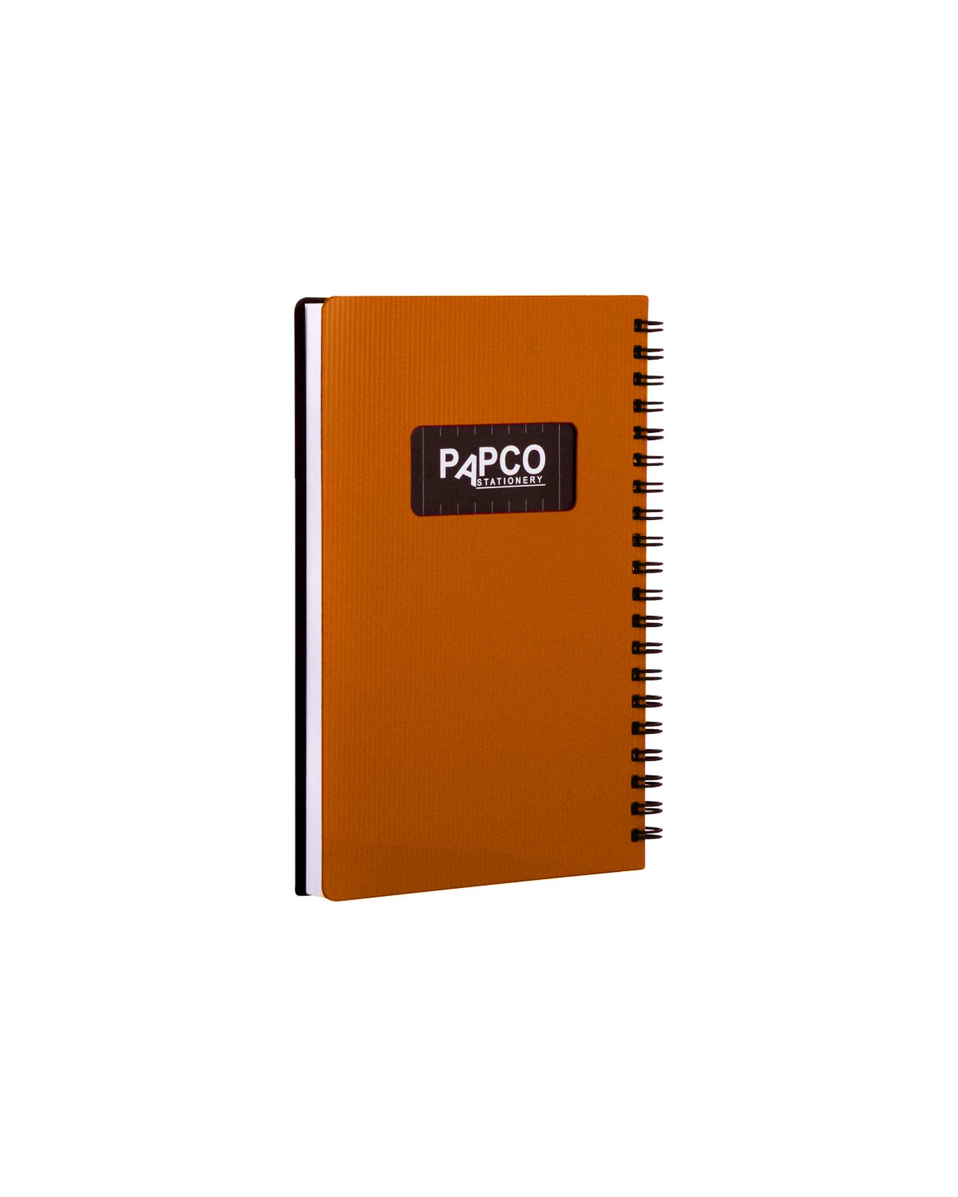 دفتر یادداشت متالیک سیمی 100 برگ طلایی پاپکو Papco