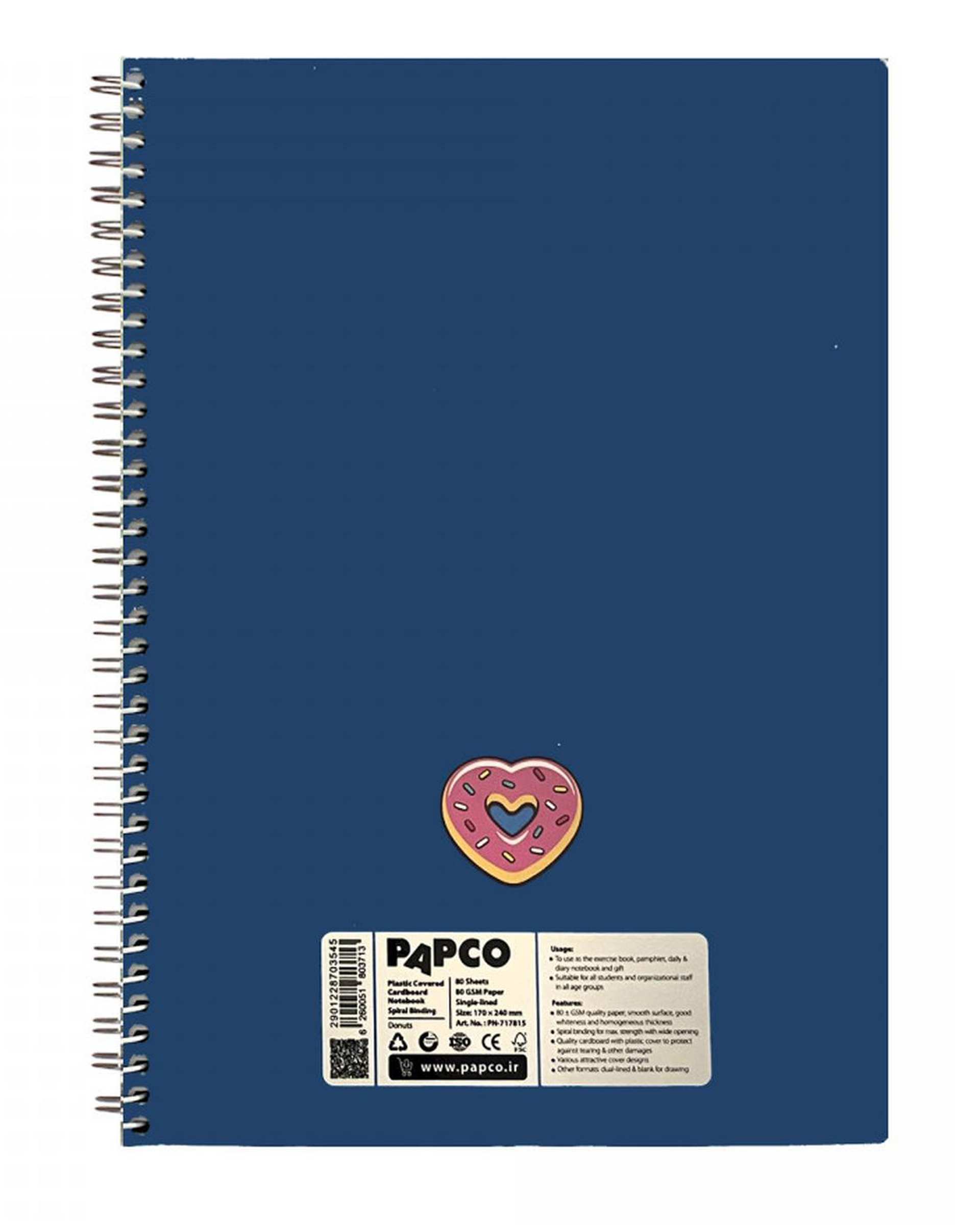 دفتر مشق سیمی 80 برگ پاپکو Papco کد PN-717815