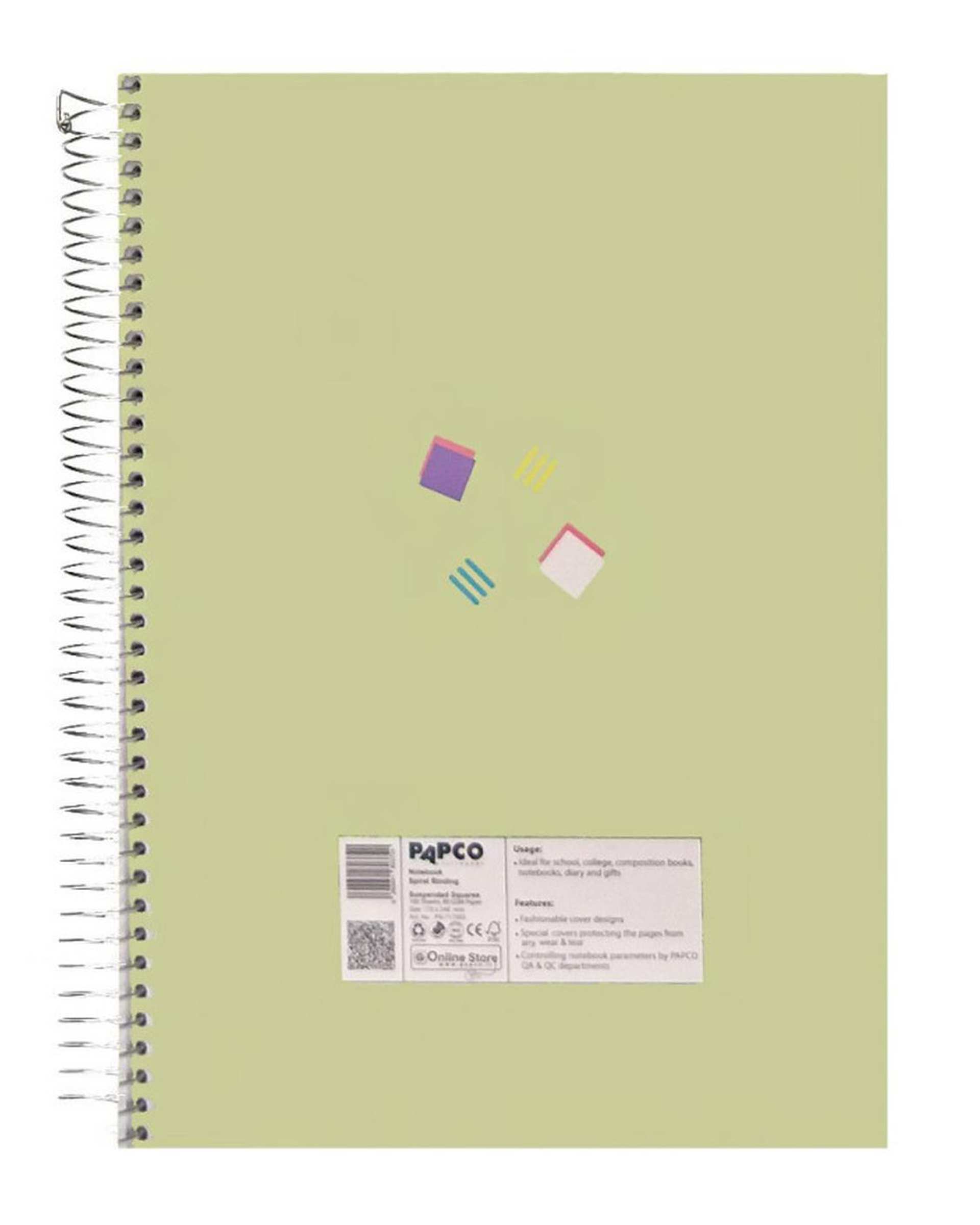 دفتر مشق سیمی 100 برگ پاپکو Papco کد PN-717003
