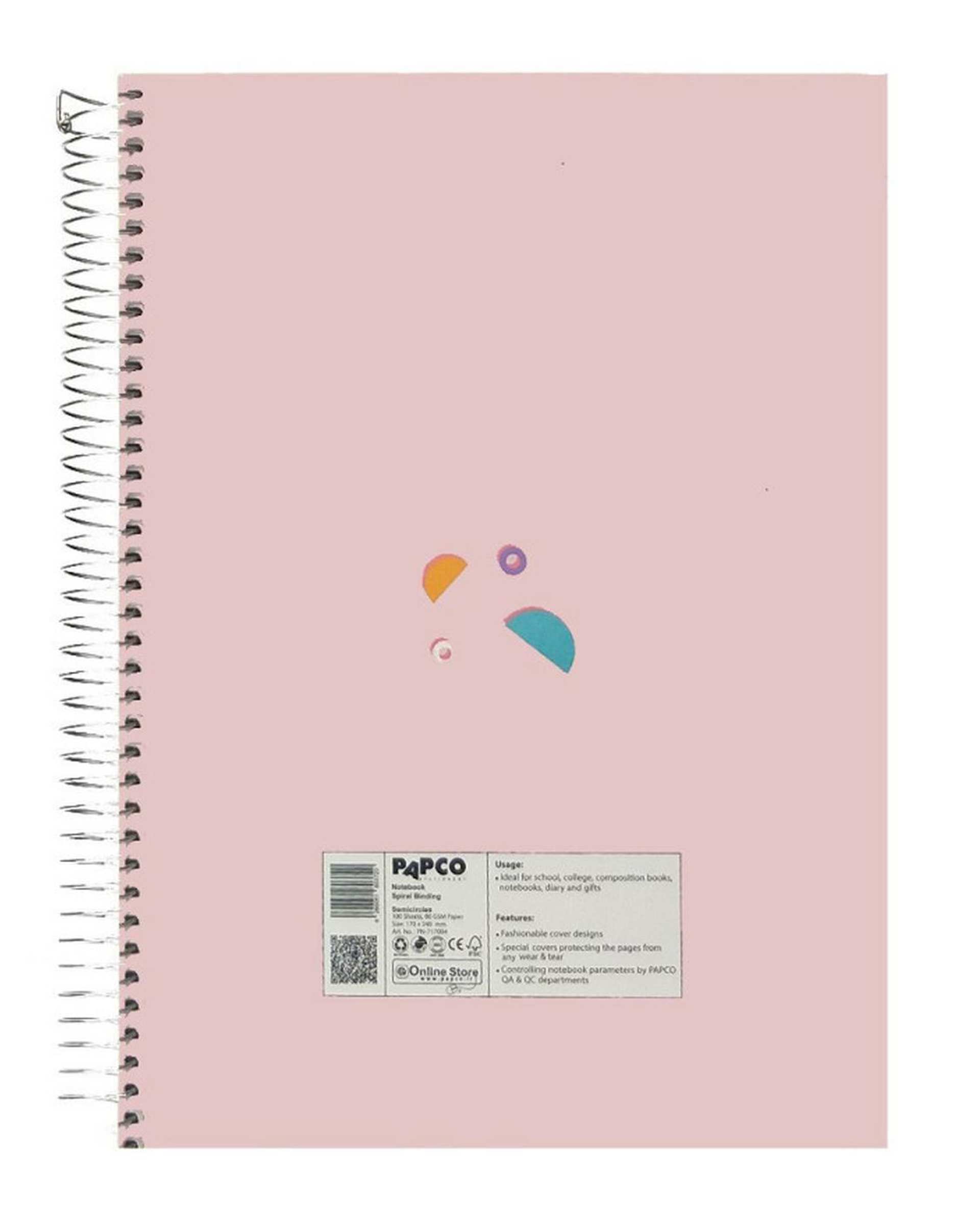 دفتر مشق سیمی 100 برگ پاپکو Papco کد PN-717004