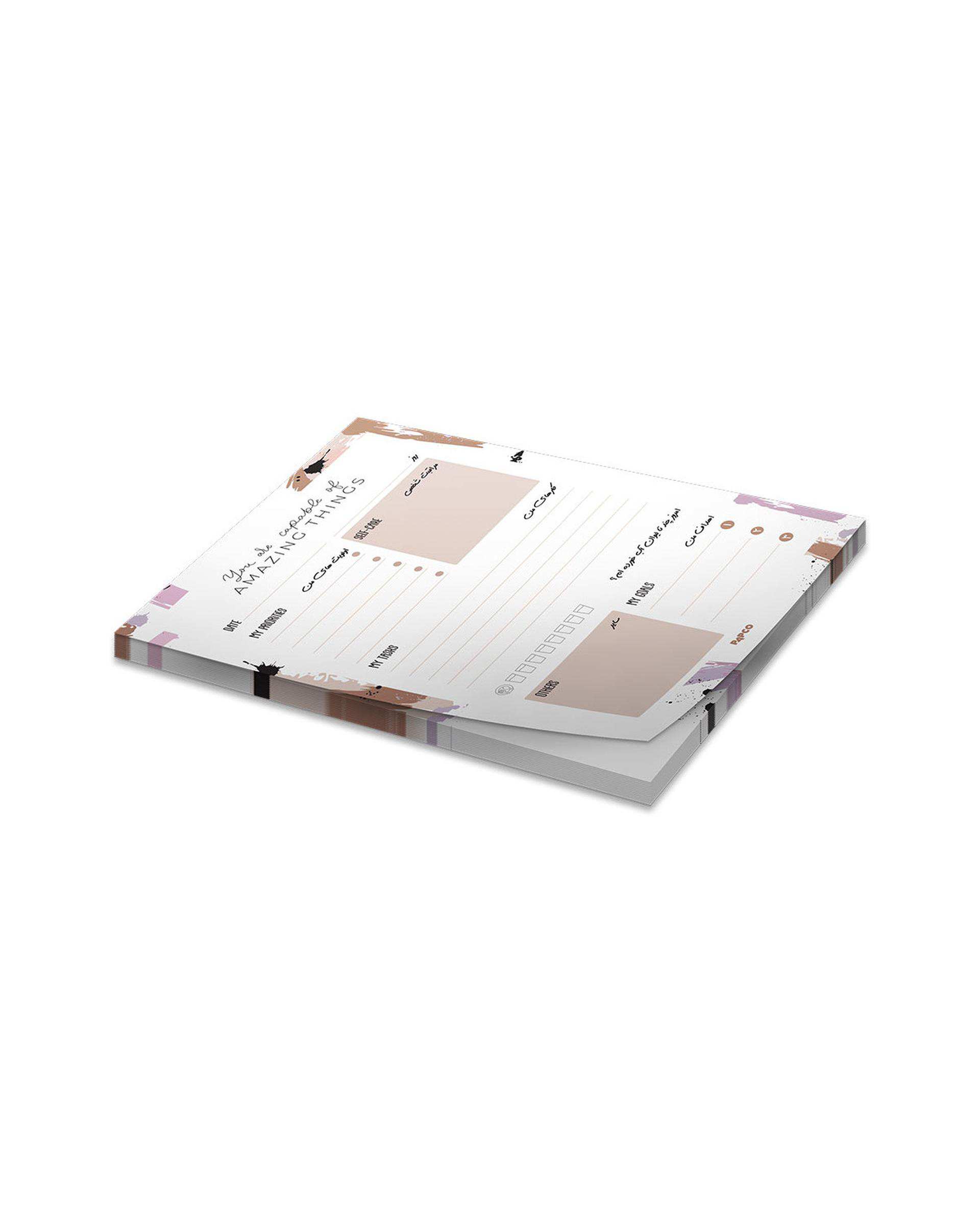 نوت پد پلنر بدون تاریخ پاپکو Papco کد CR-72404