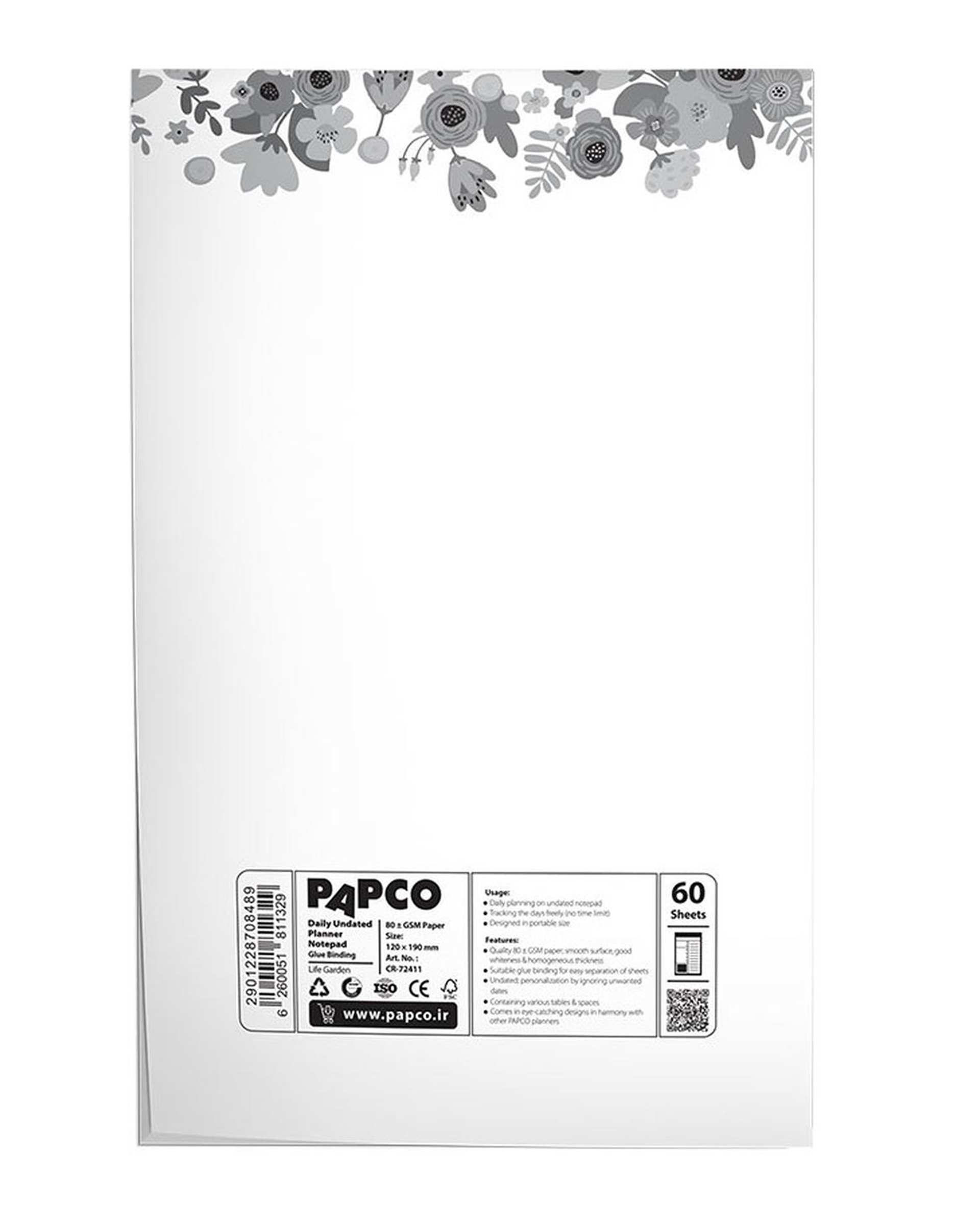 نوت پد پلنر بدون تاریخ پاپکو Papco کد CR-724011