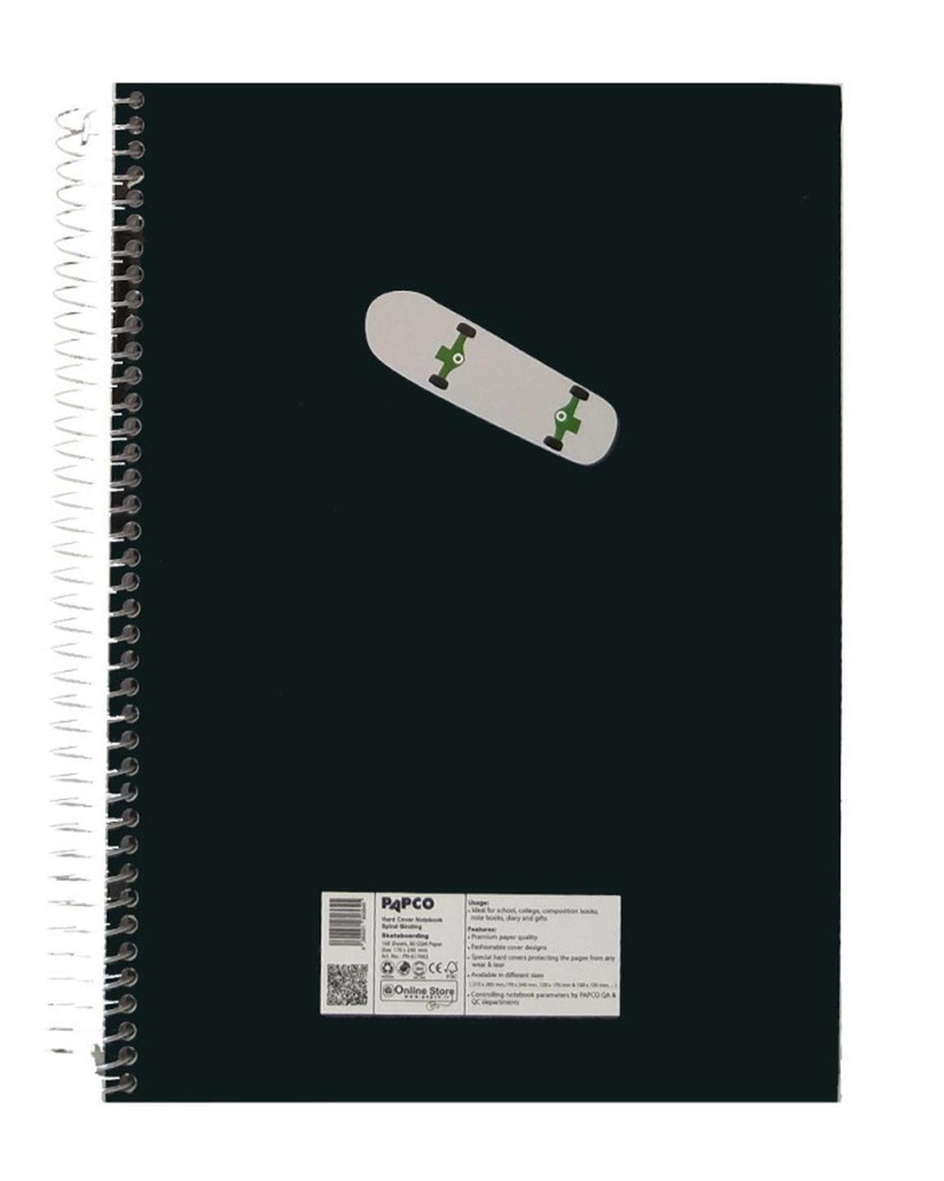 دفتر مشق وزیری سیمی 100 برگ جلد سخت پاپکو Papco کد PN-617002