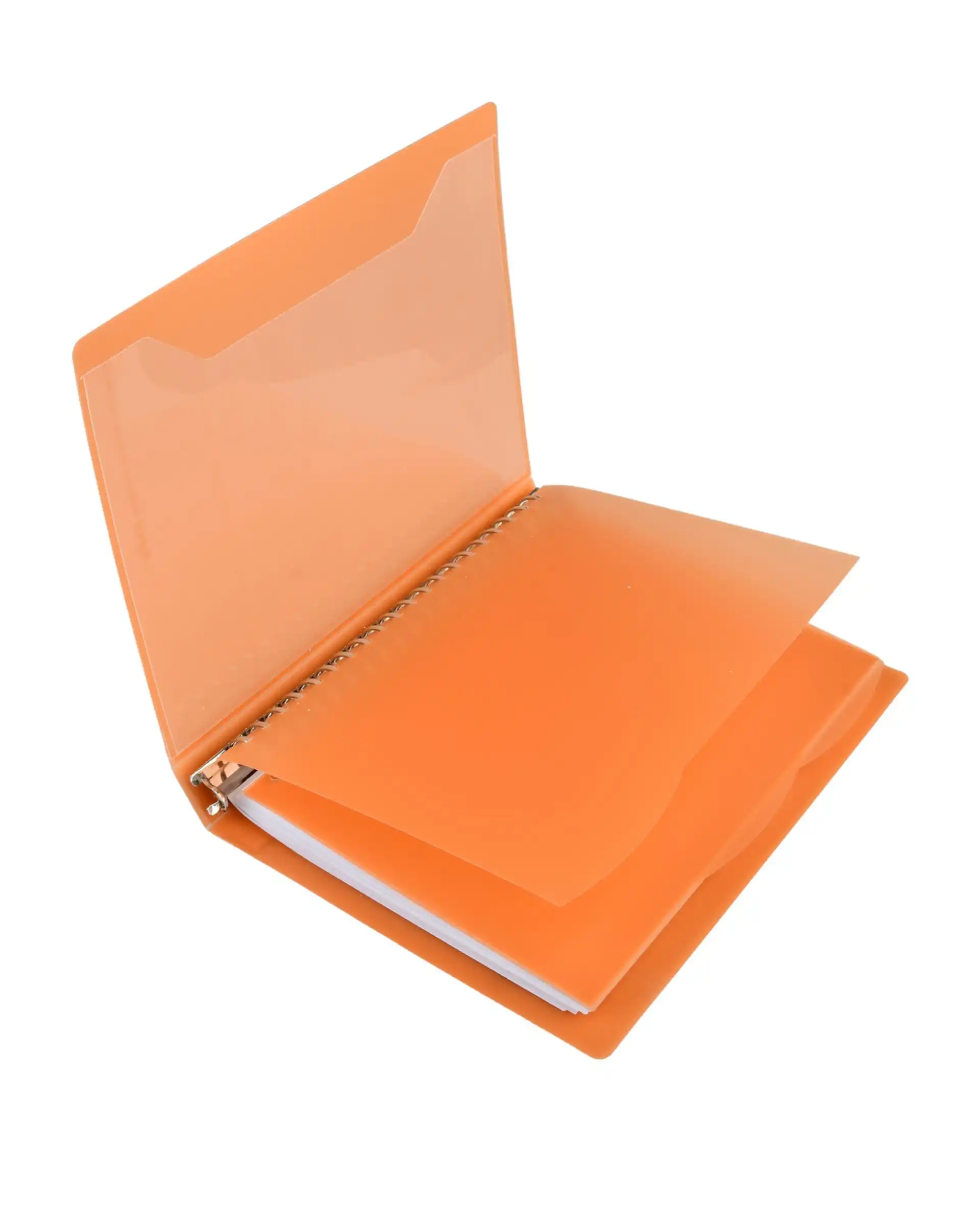 دفتر کلاسوری 100 برگ با قفل فلزی نارنجی پاپکو Papco سایز A5 کد NB-626