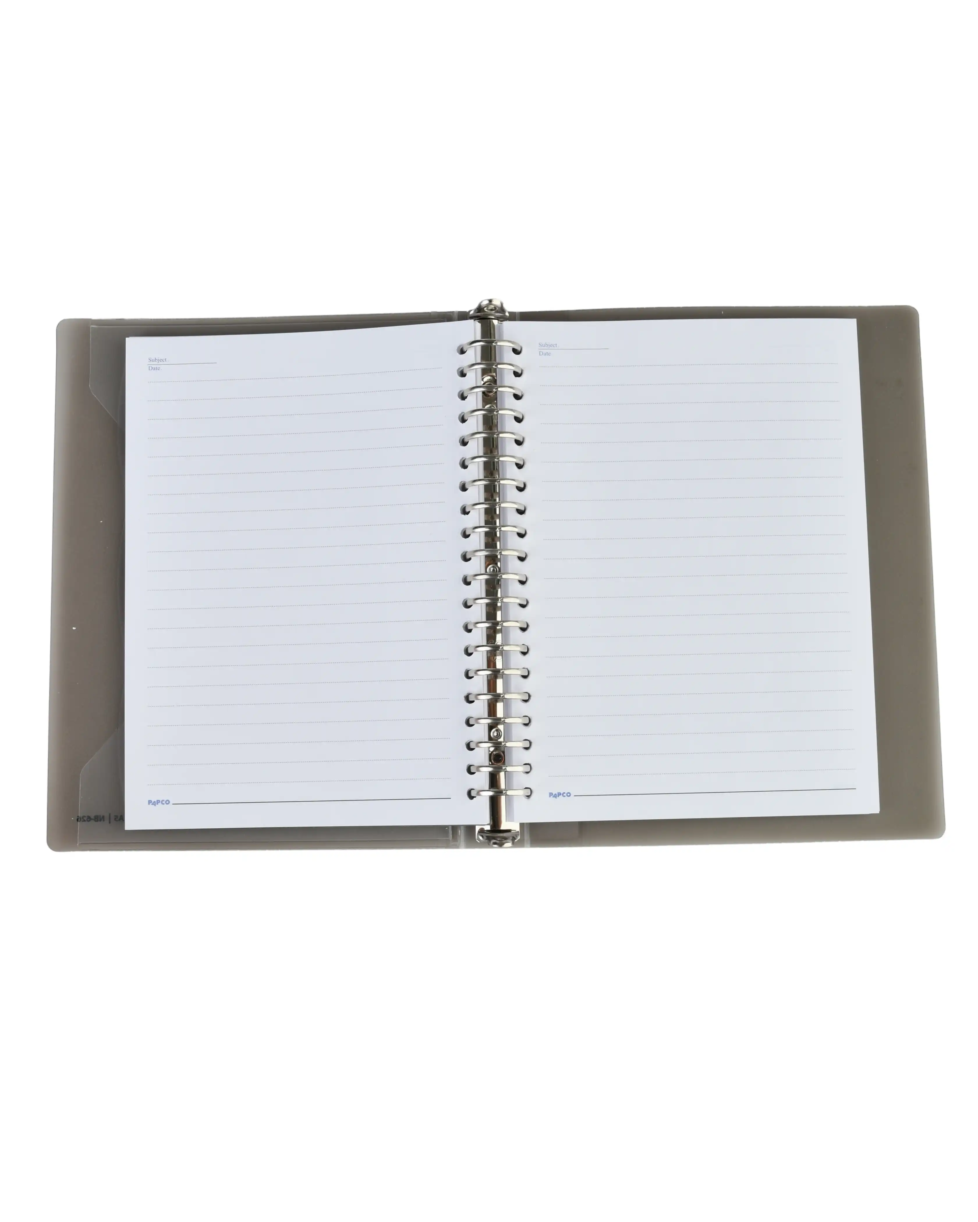 دفتر کلاسوری 100 برگ با قفل فلزی نارنجی پاپکو Papco سایز A5 کد NB-626