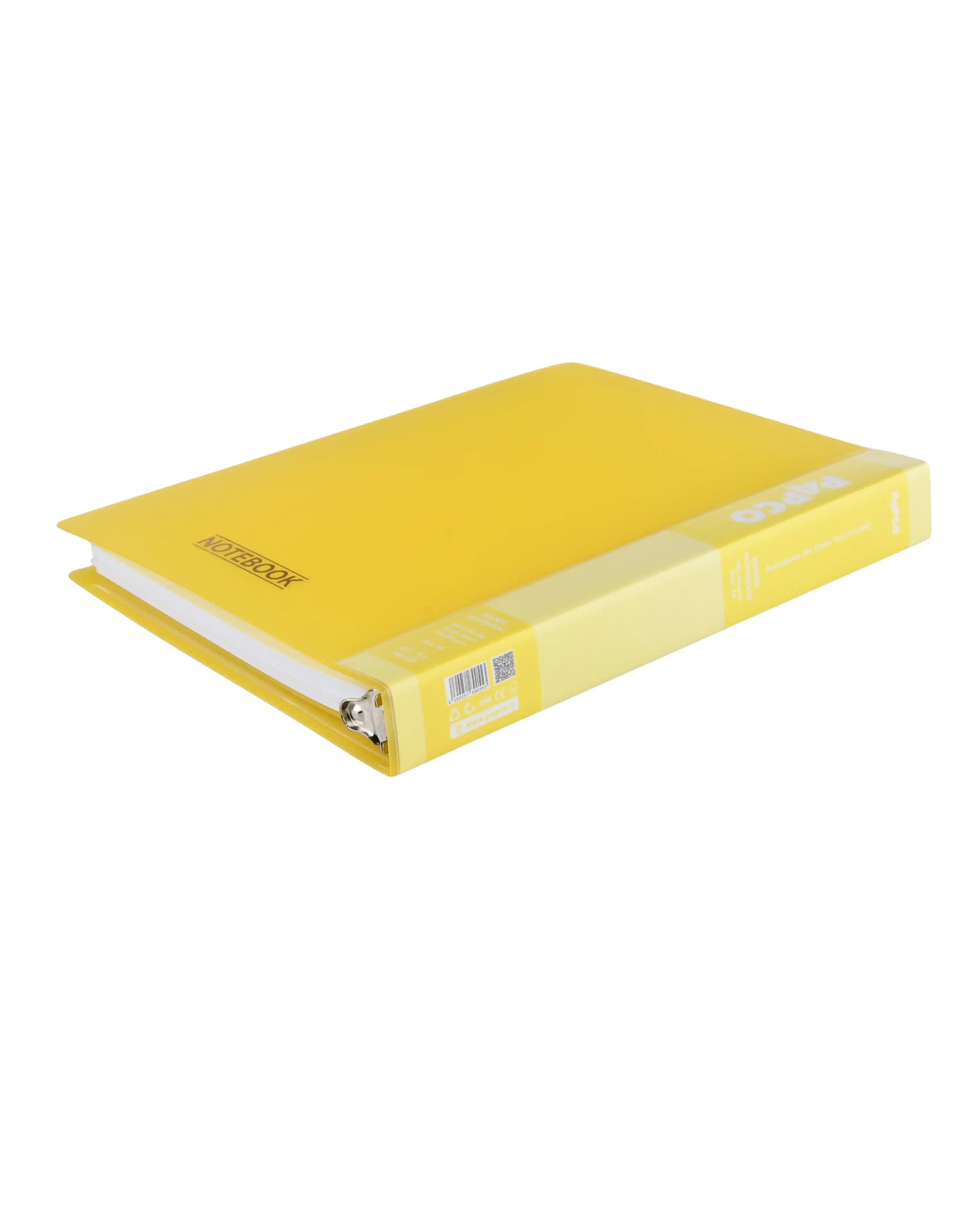 دفتر کلاسوری 100 برگ با قفل فلزی نارنجی پاپکو Papco سایز A5 کد NB-626