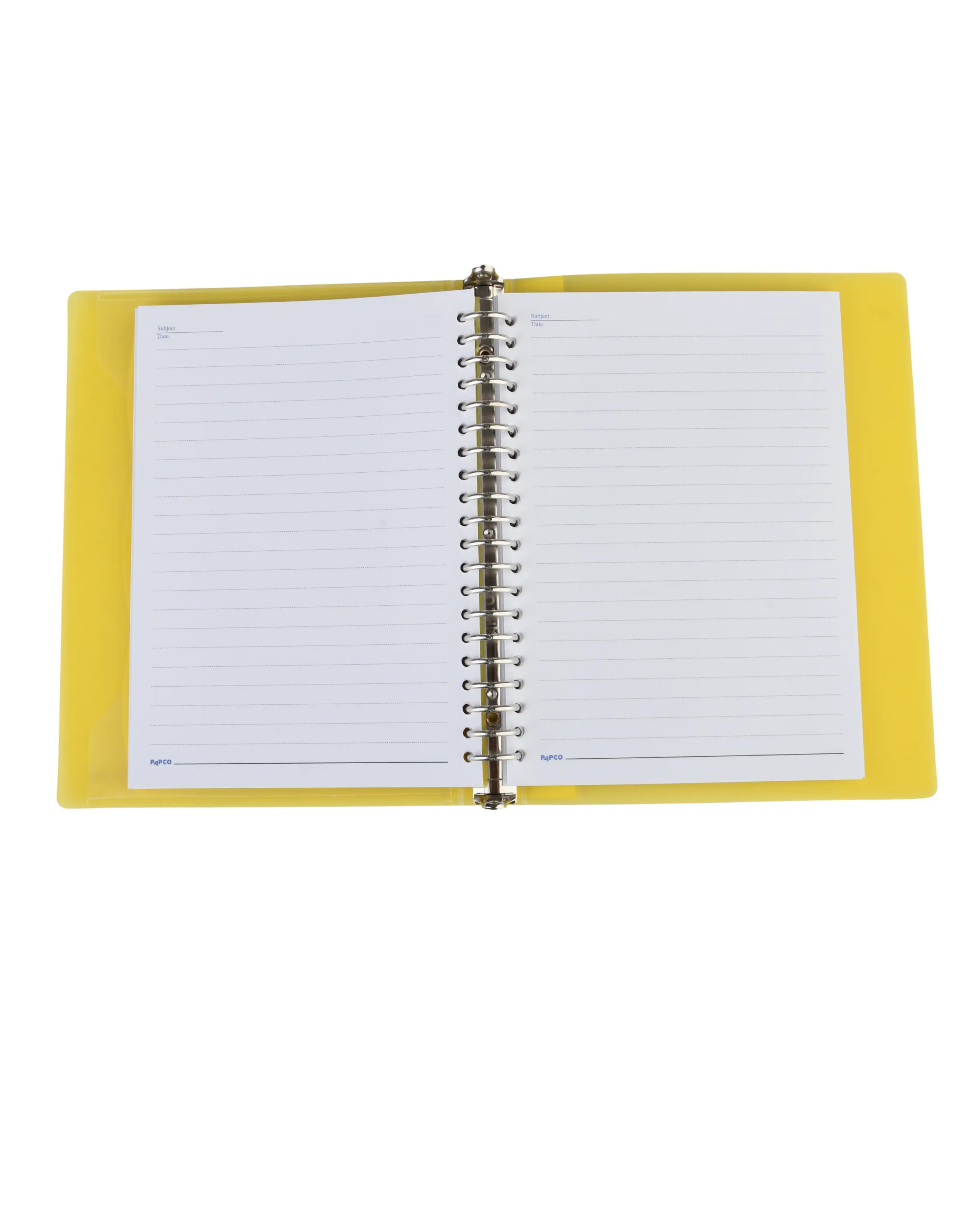 دفتر کلاسوری 100 برگ با قفل فلزی نارنجی پاپکو Papco سایز A5 کد NB-626
