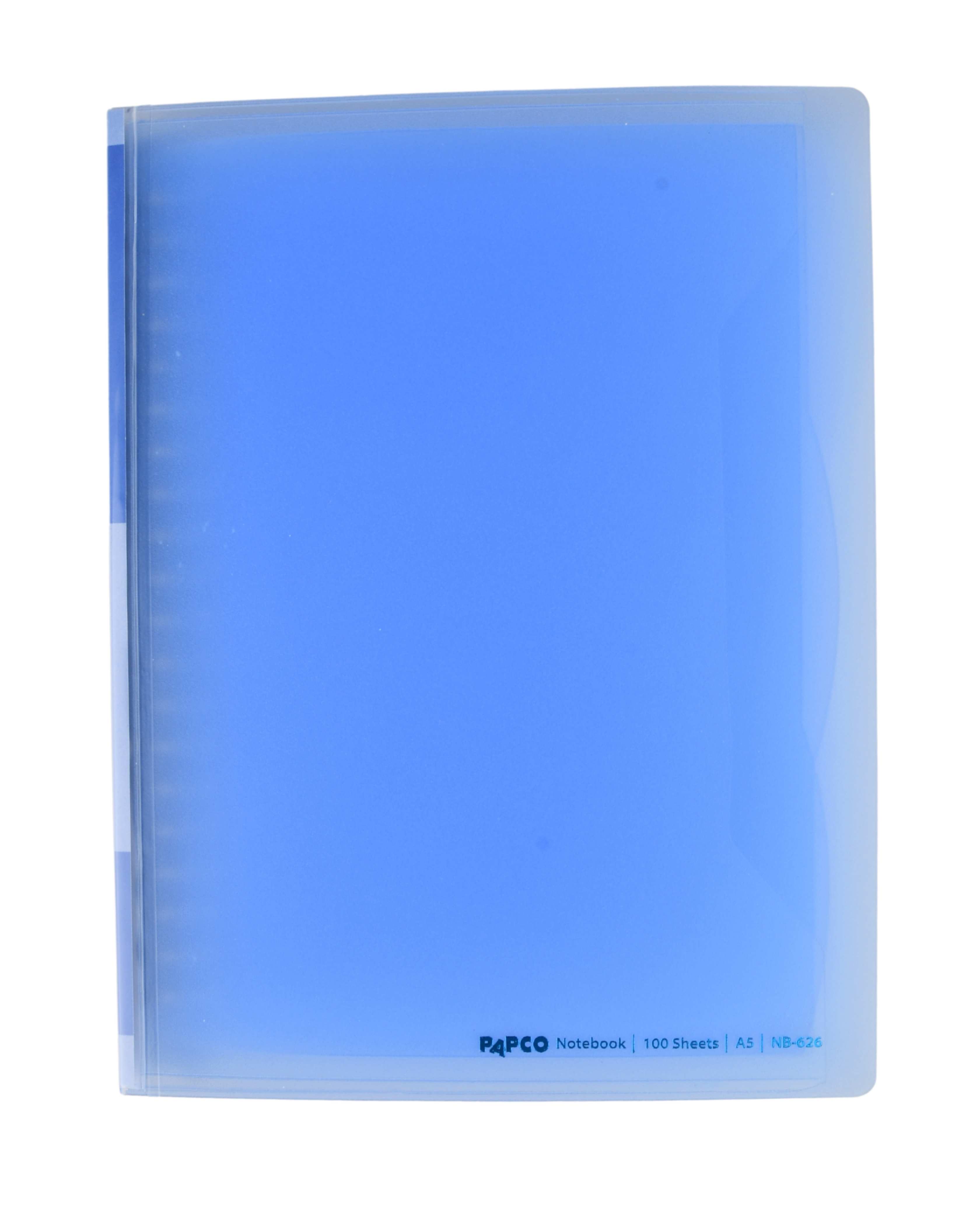 دفتر کلاسوری 100 برگ با قفل فلزی آبی پاپکو Papco سایز A5 کد NB-626