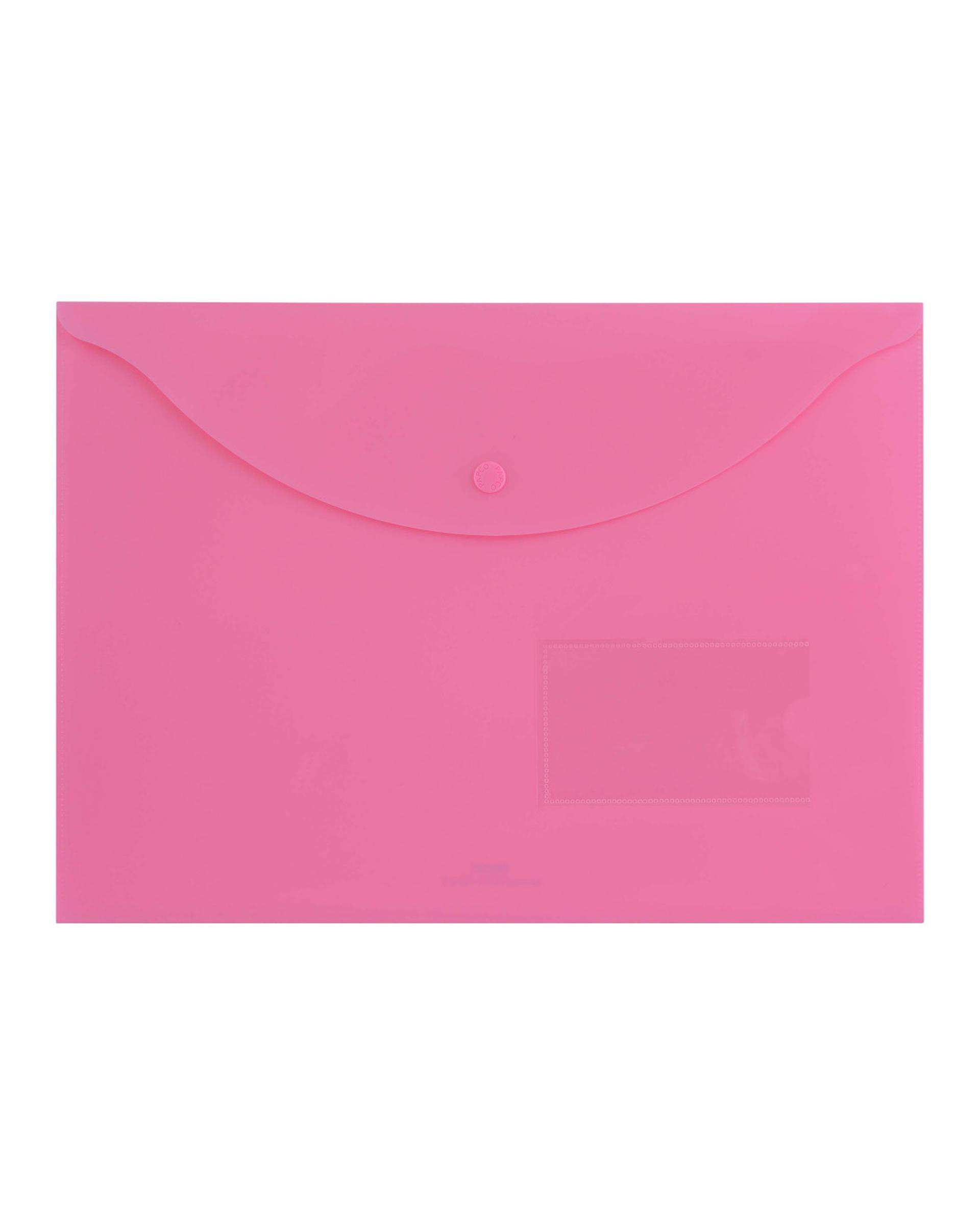 پوشه طلقی مات بیزینس صورتی پاپکو Papco کد A4-116BM