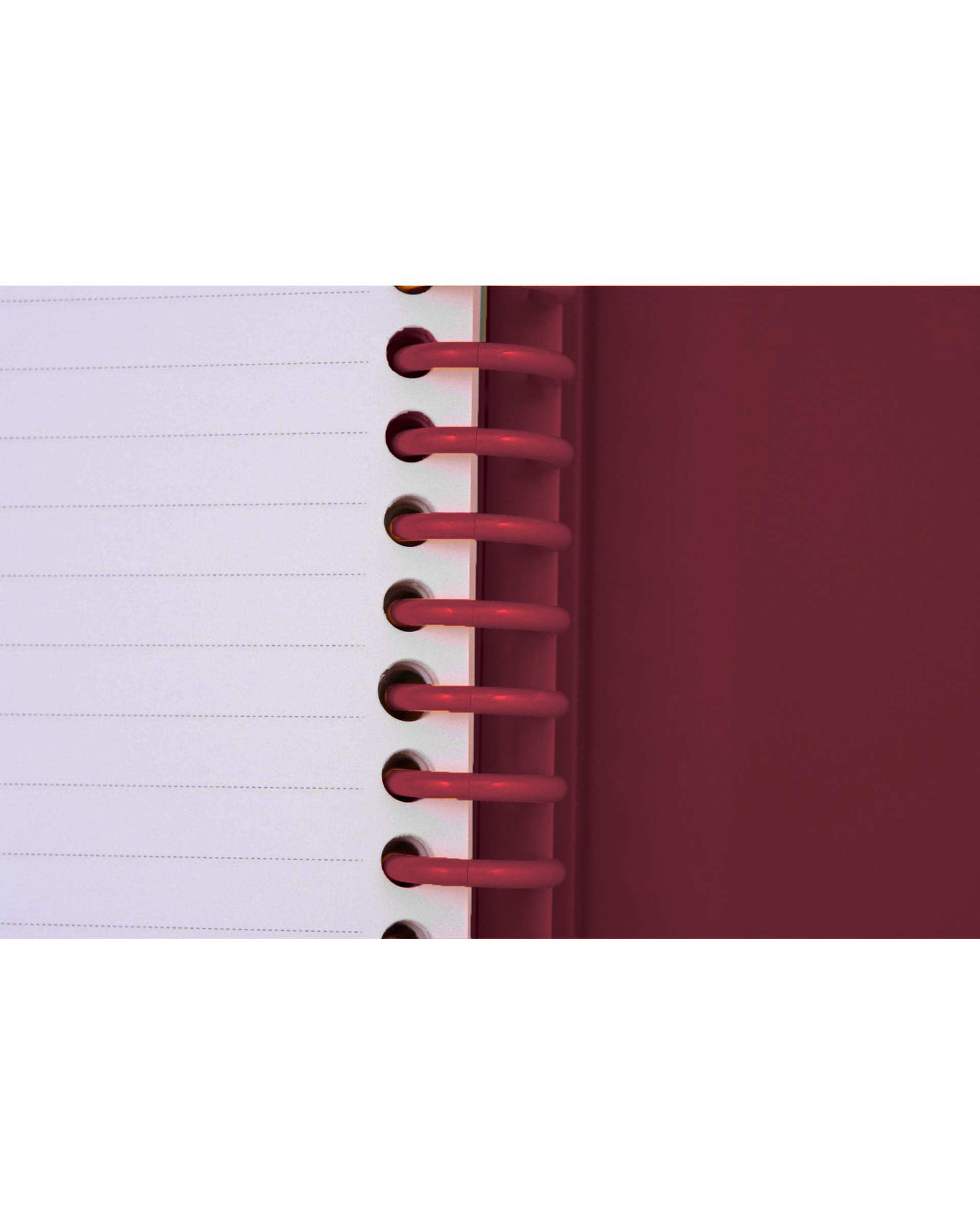 دفتر کلاسوری جیب دار 100 برگ زرشکی پاپکو Papco کد NB-606