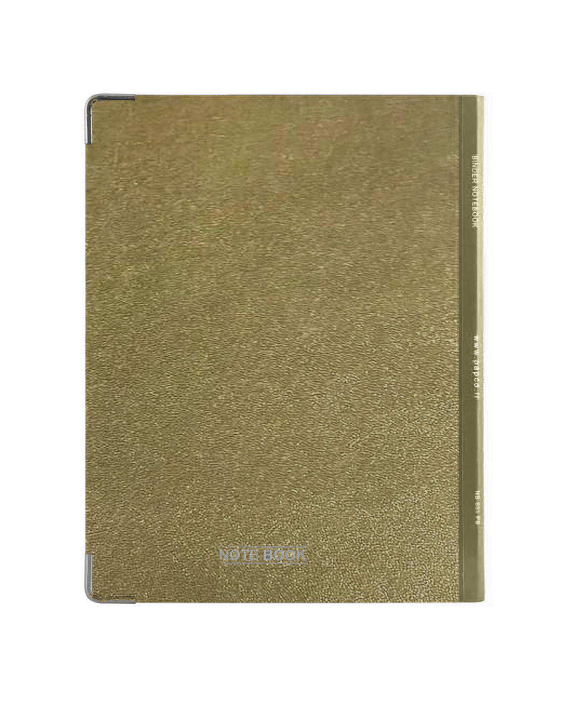 دفتر کلاسوری مقوایی 100 برگ طلایی پاپکو Papco کد NB-651PB