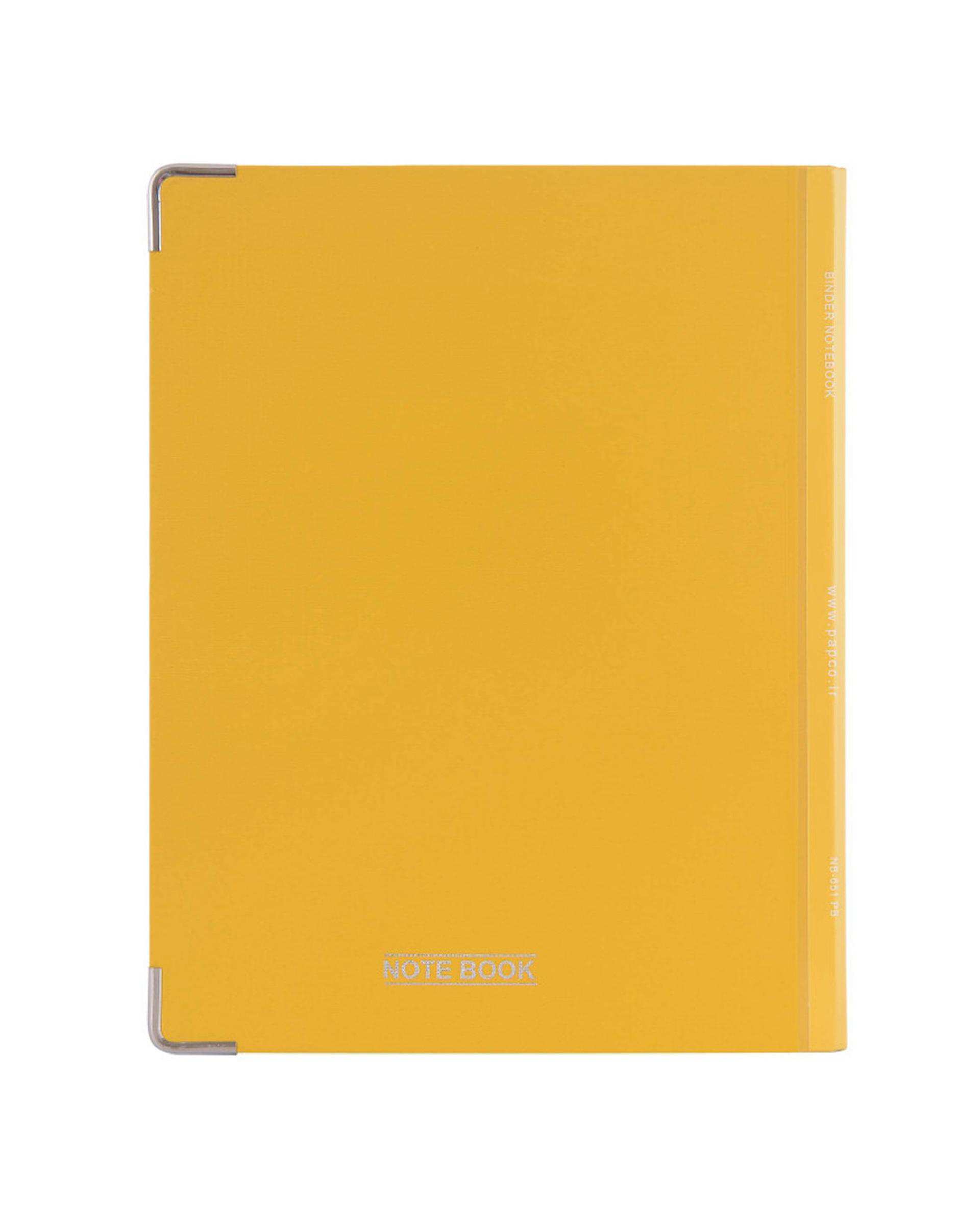 دفتر کلاسوری مقوایی 100 برگ زرد پاپکو Papco کد NB-651PB