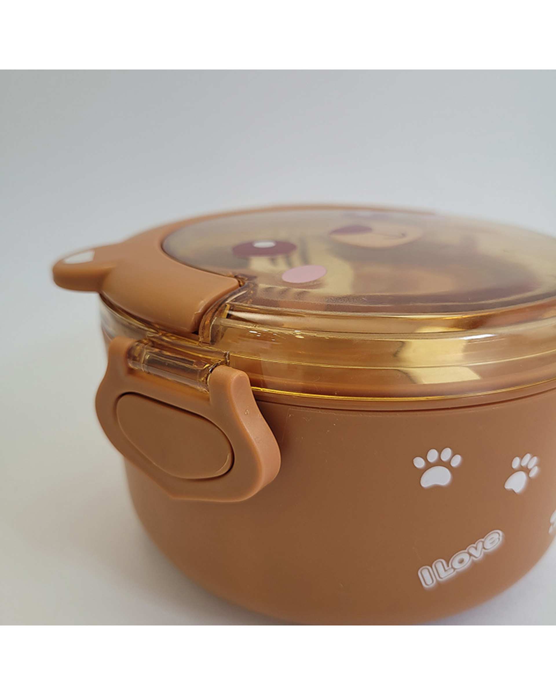 ظرف غذای کودک قهوه ای کلاسیک Classic طرح خرس کد 15725