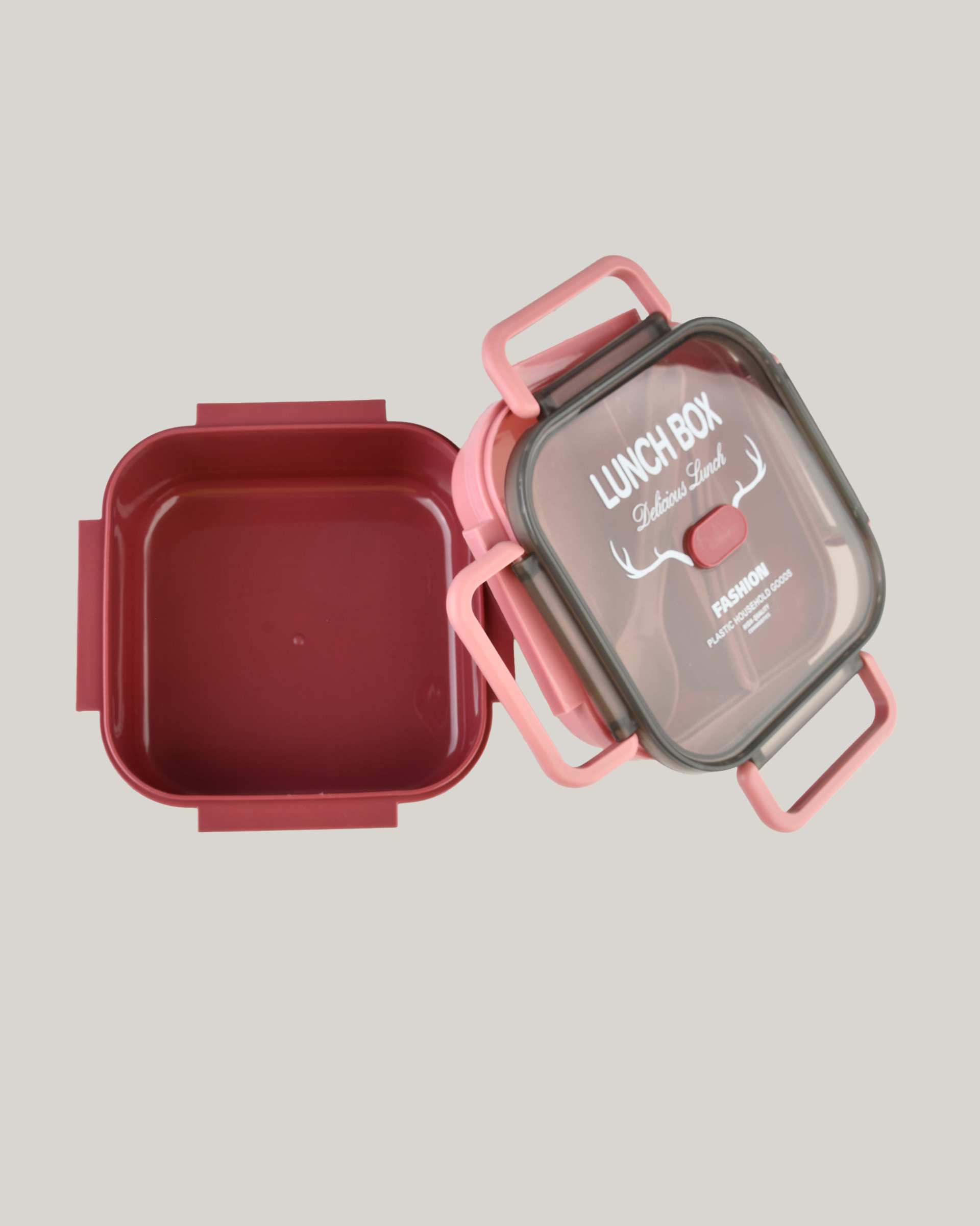 ظرف غذا مربع ارغوانی کلاسیک Classic طرح گوزن مدل 15713