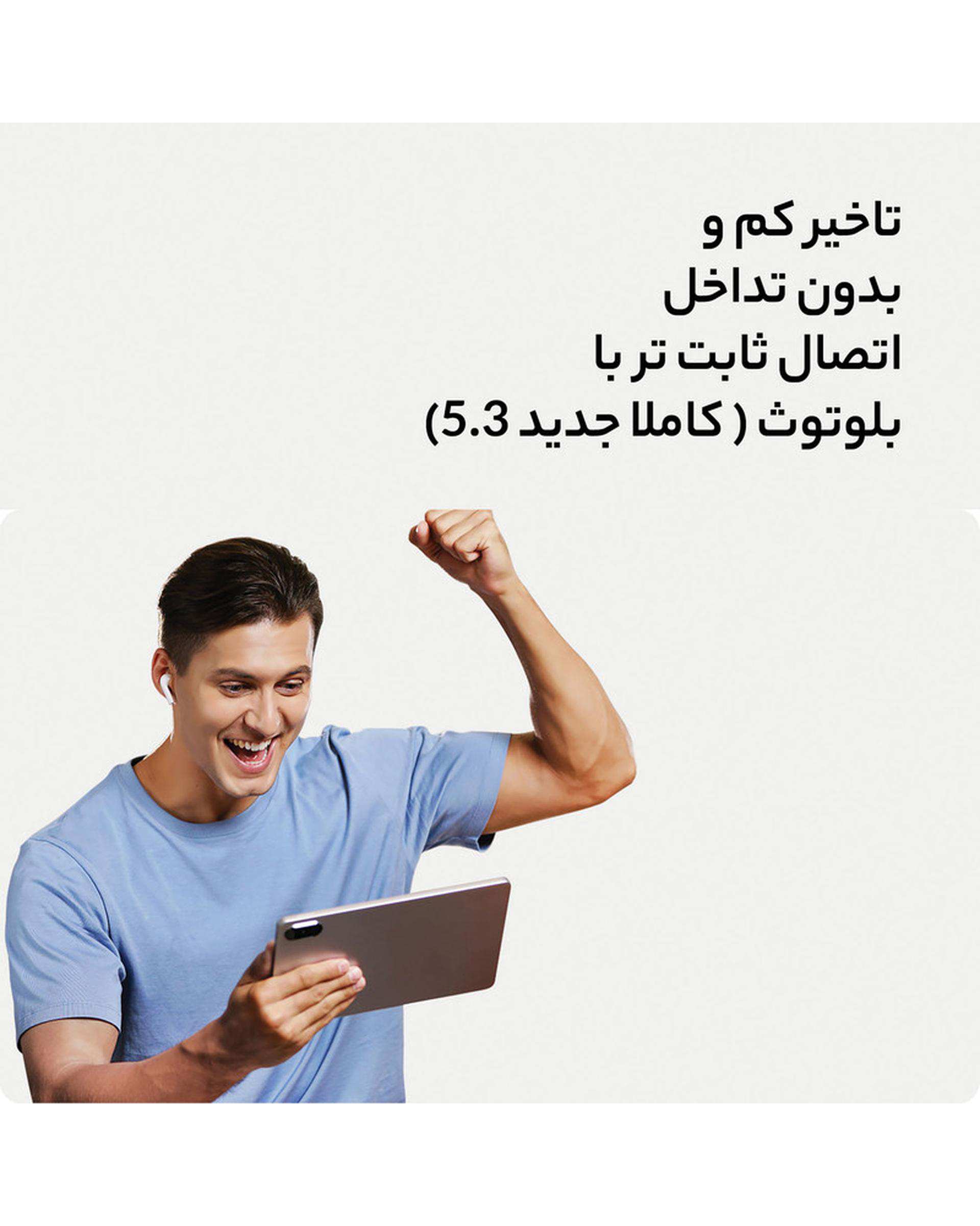 هندزفری بلوتوثی سفید آنر Honor مدل EARBUDS X3 LITE با درگاه ارتباطی USB Type-C