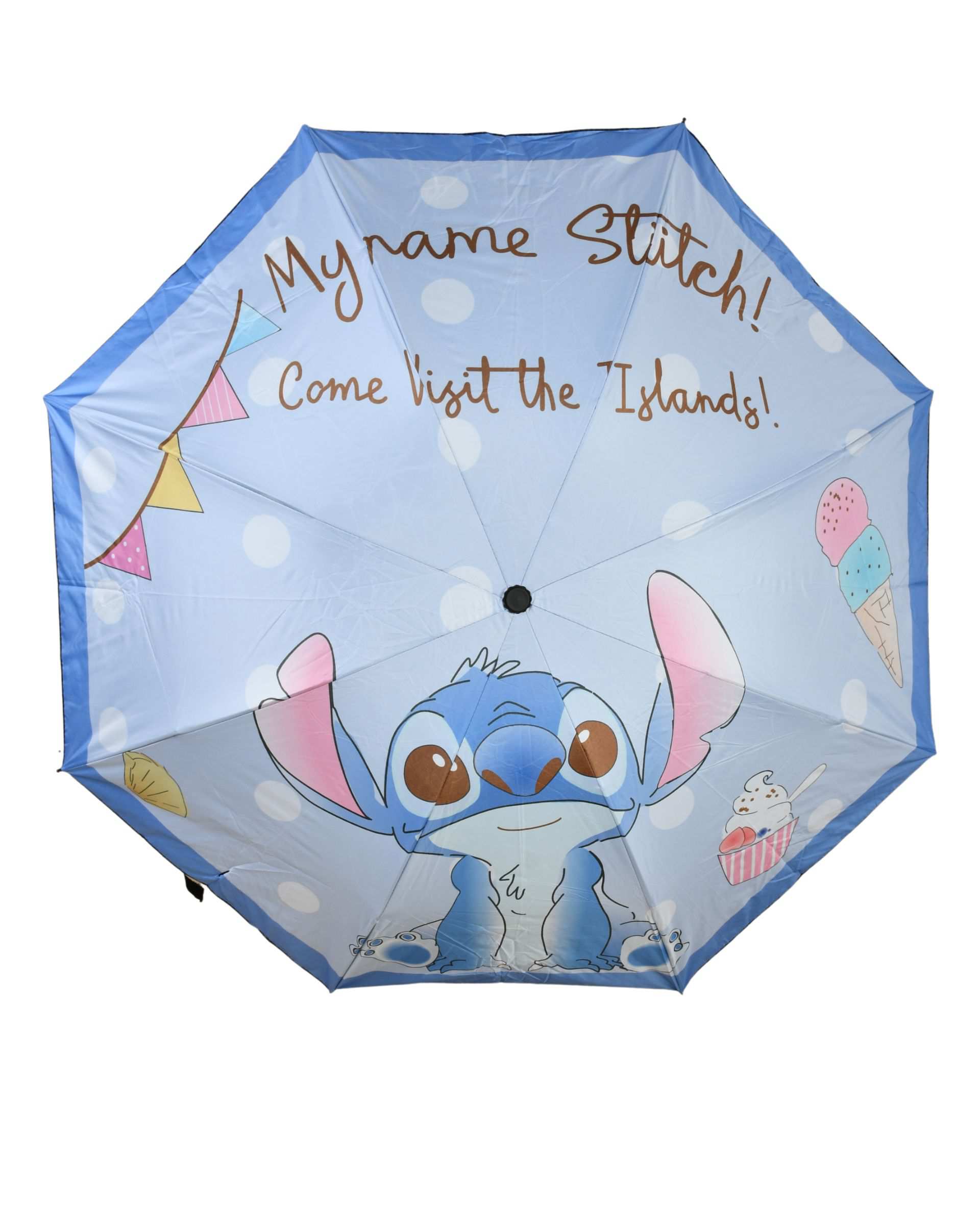 چتر تاشو بچگانه آبی کلاسیک Classic طرح Stitch