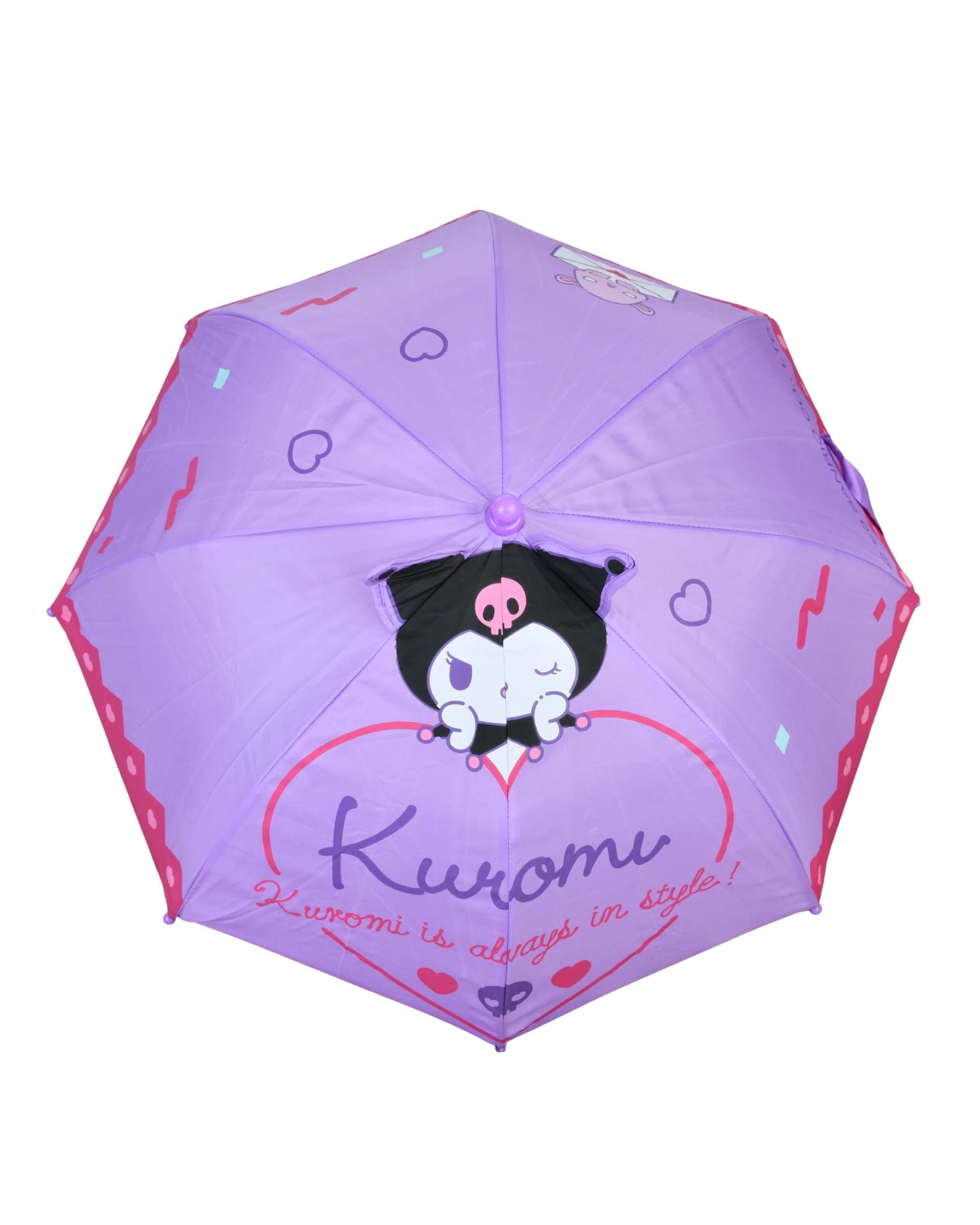 چتر بچگانه گوش دار یاسی کلاسیک Classic طرح کرومی