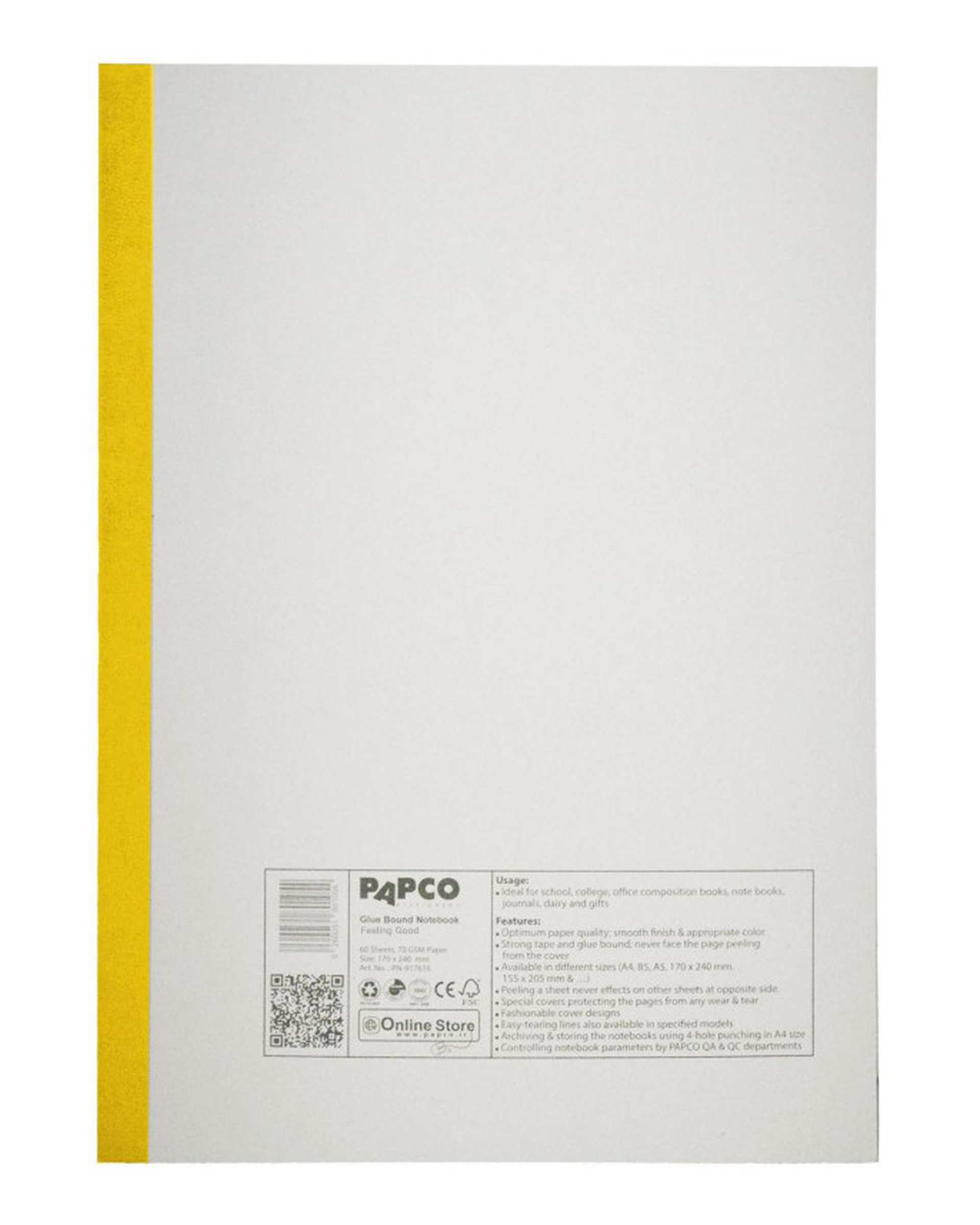 دفتر مشق 60 برگ پرونوت پاپکو Papco کد PN-917627