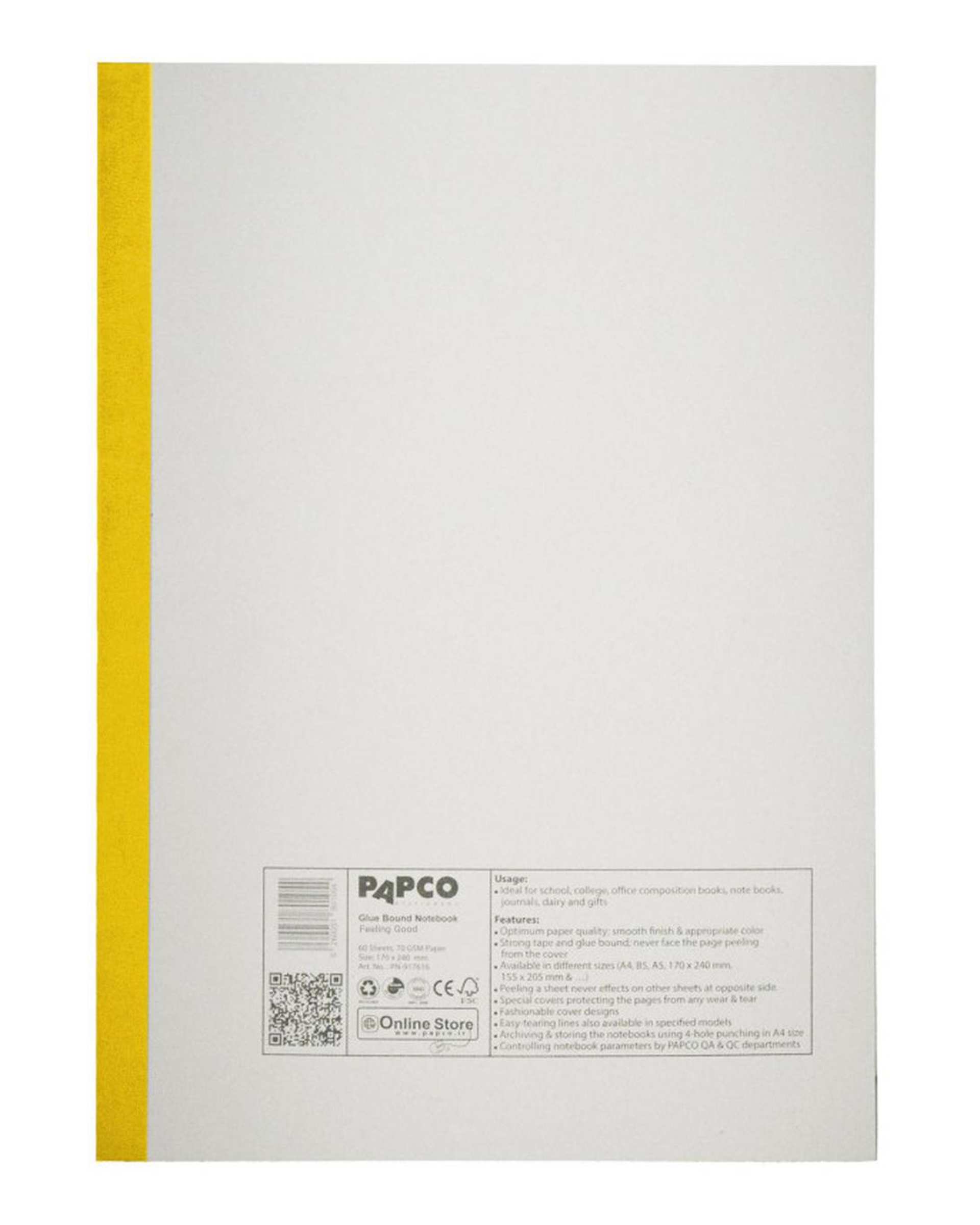 دفتر مشق 60 برگ پرونوت پاپکو Papco کد PN-917626