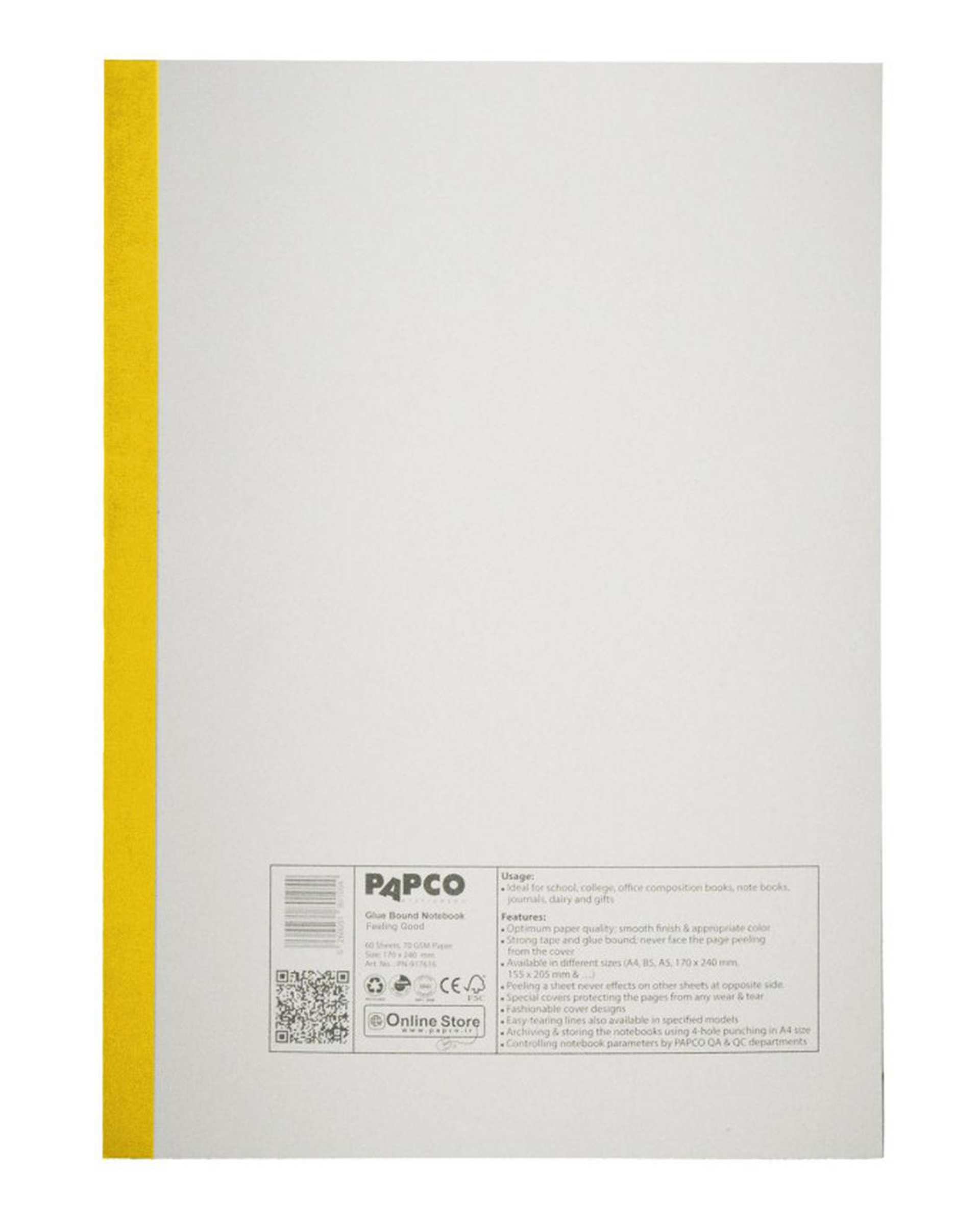 دفتر مشق 60 برگ پرونوت پاپکو Papco کد PN-917607