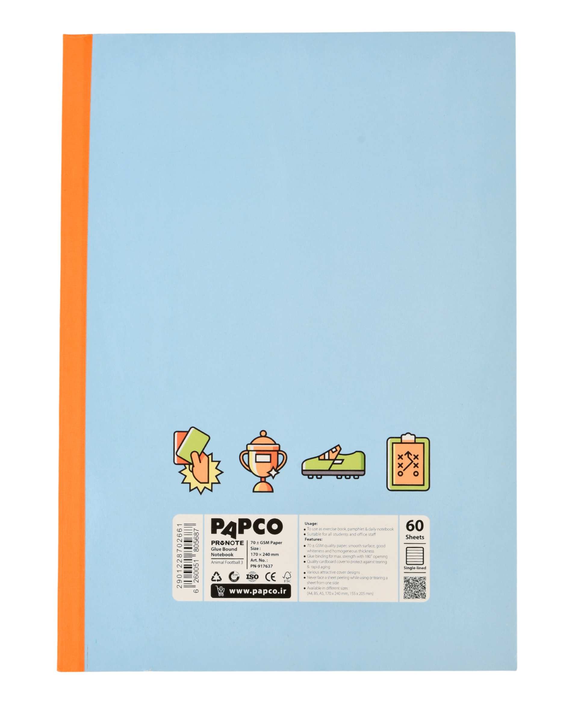دفتر مشق 60 برگ پرونوت پاپکو Papco کد PN-917637