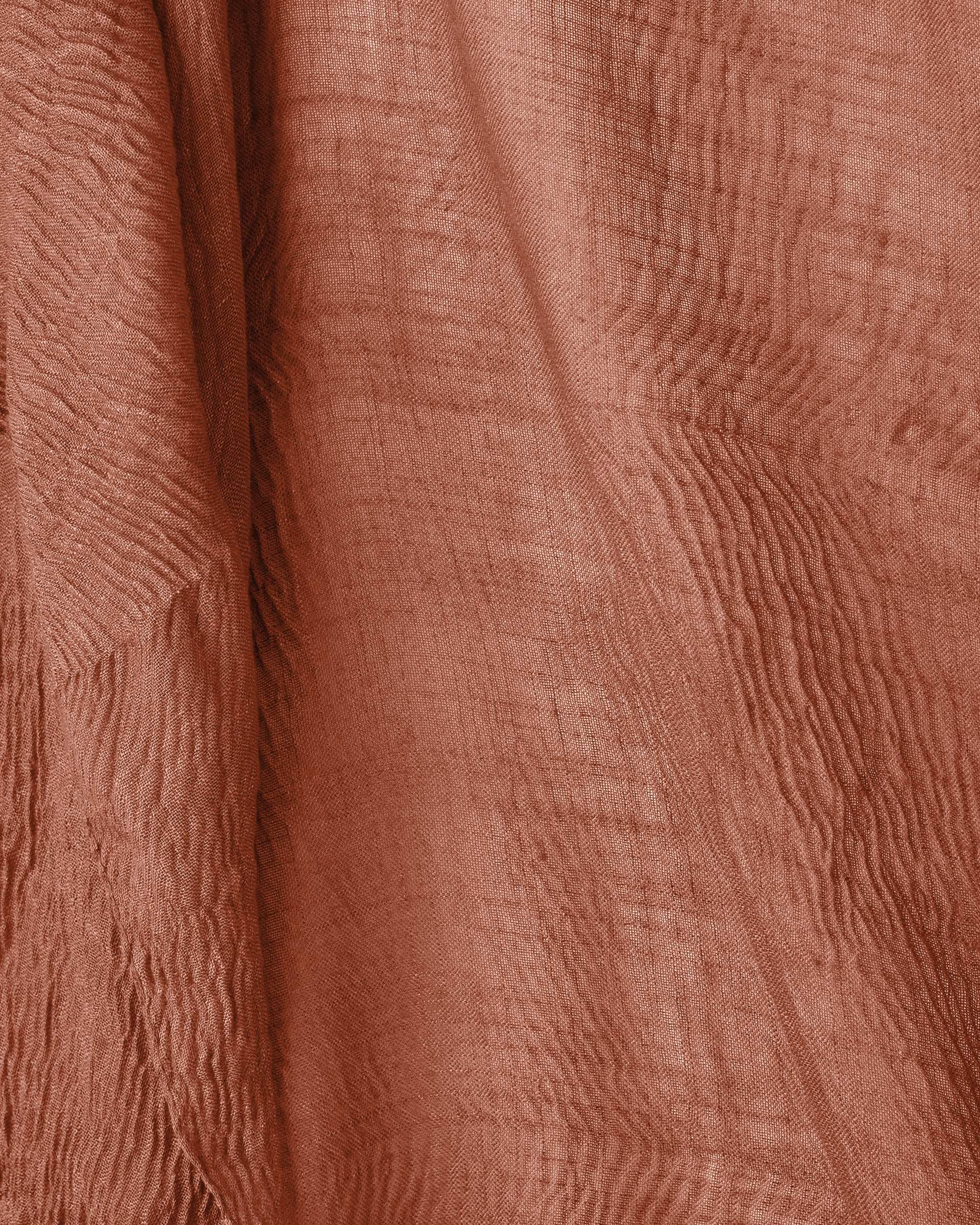 شال زنانه پلیسه آجری روزانا Rozana