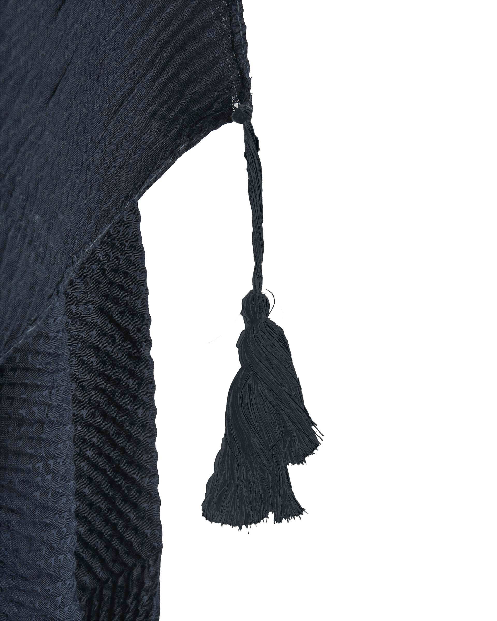 شال زنانه پلیسه طوسی آبی روزانا Rozana