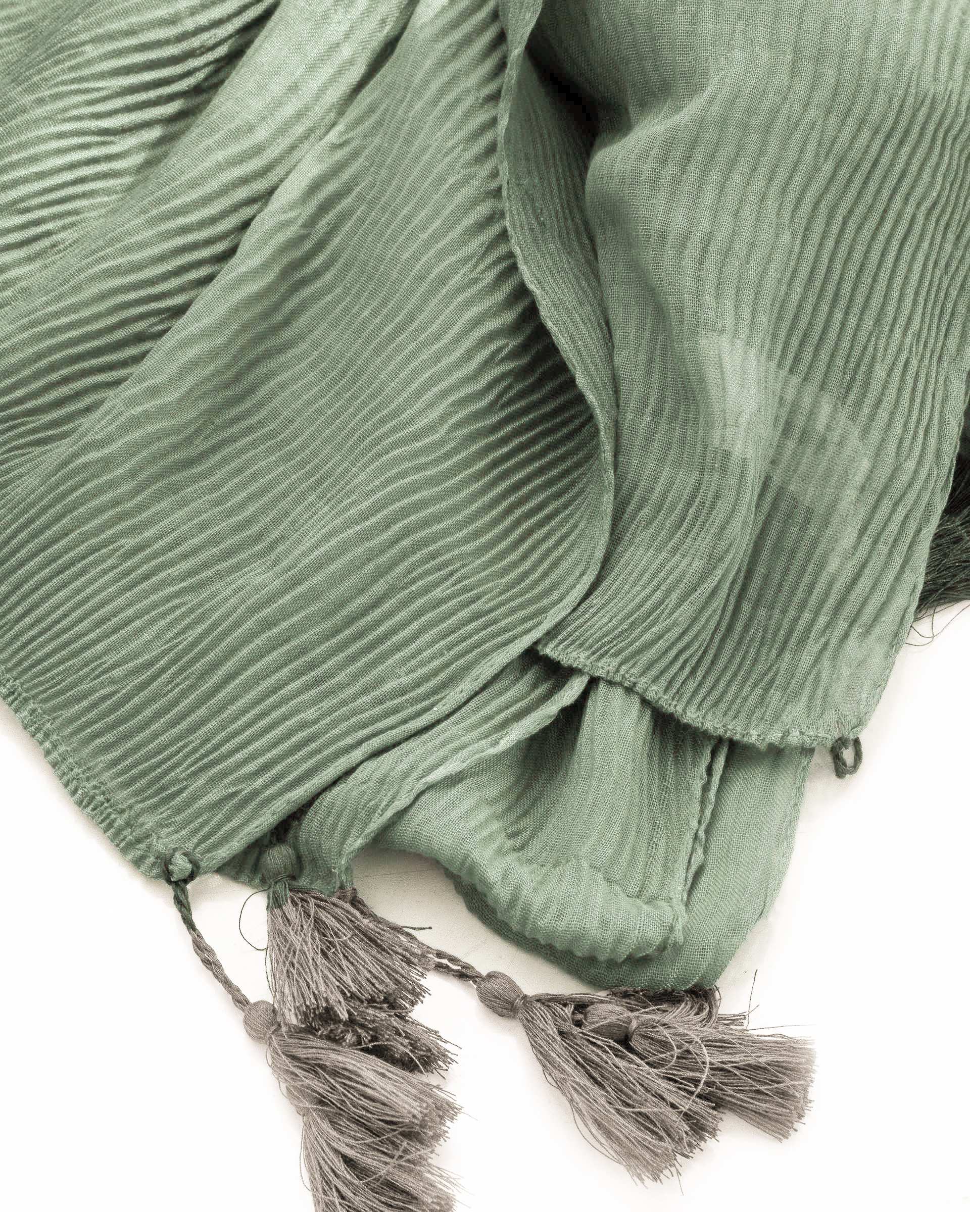 شال زنانه پلیسه سبز پسته ای روزانا Rozana