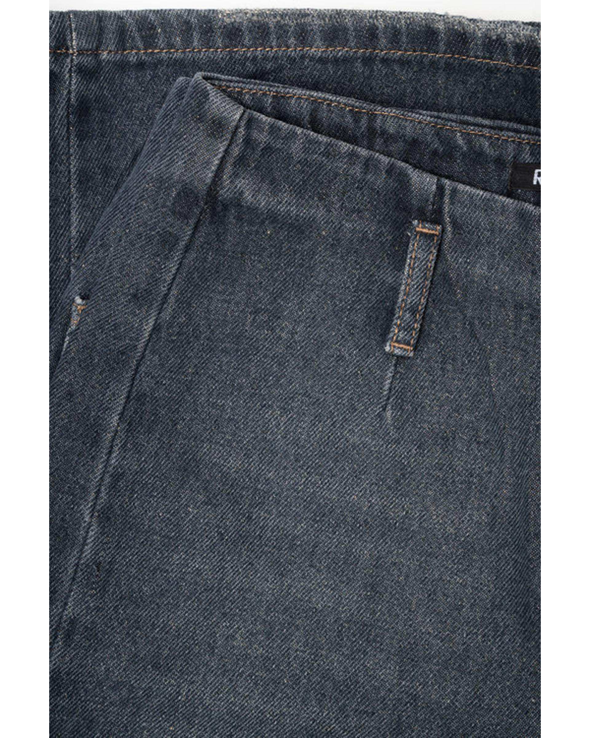 شلوار جین زنانه واید لگ قد 90 طوسی آبی رویال جین Royal Jeans مدل Royal jackpot کد 3102807