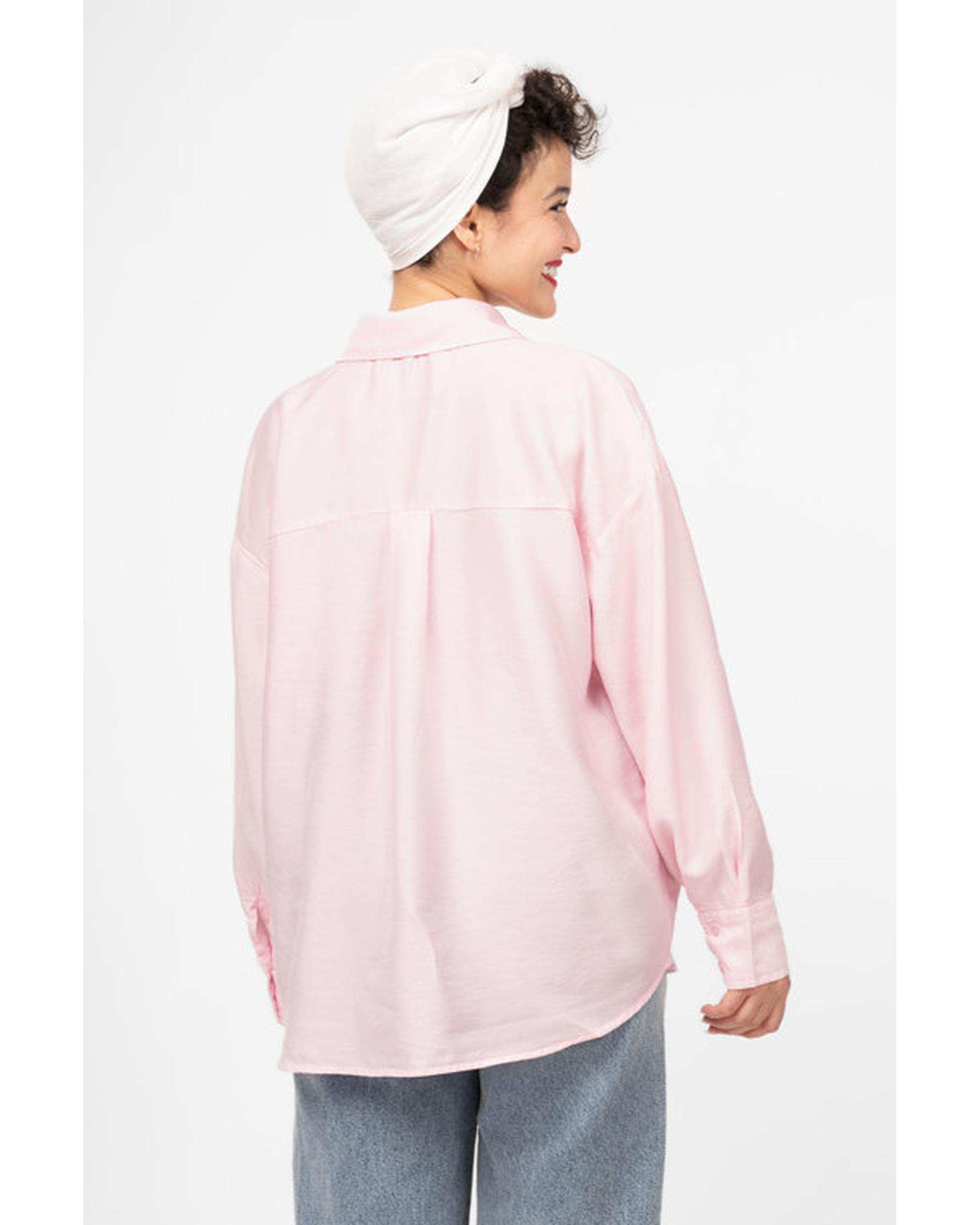 شومیز زنانه کتان پری قد 70 صورتی رویال جین Royal Jeans کد X0006708