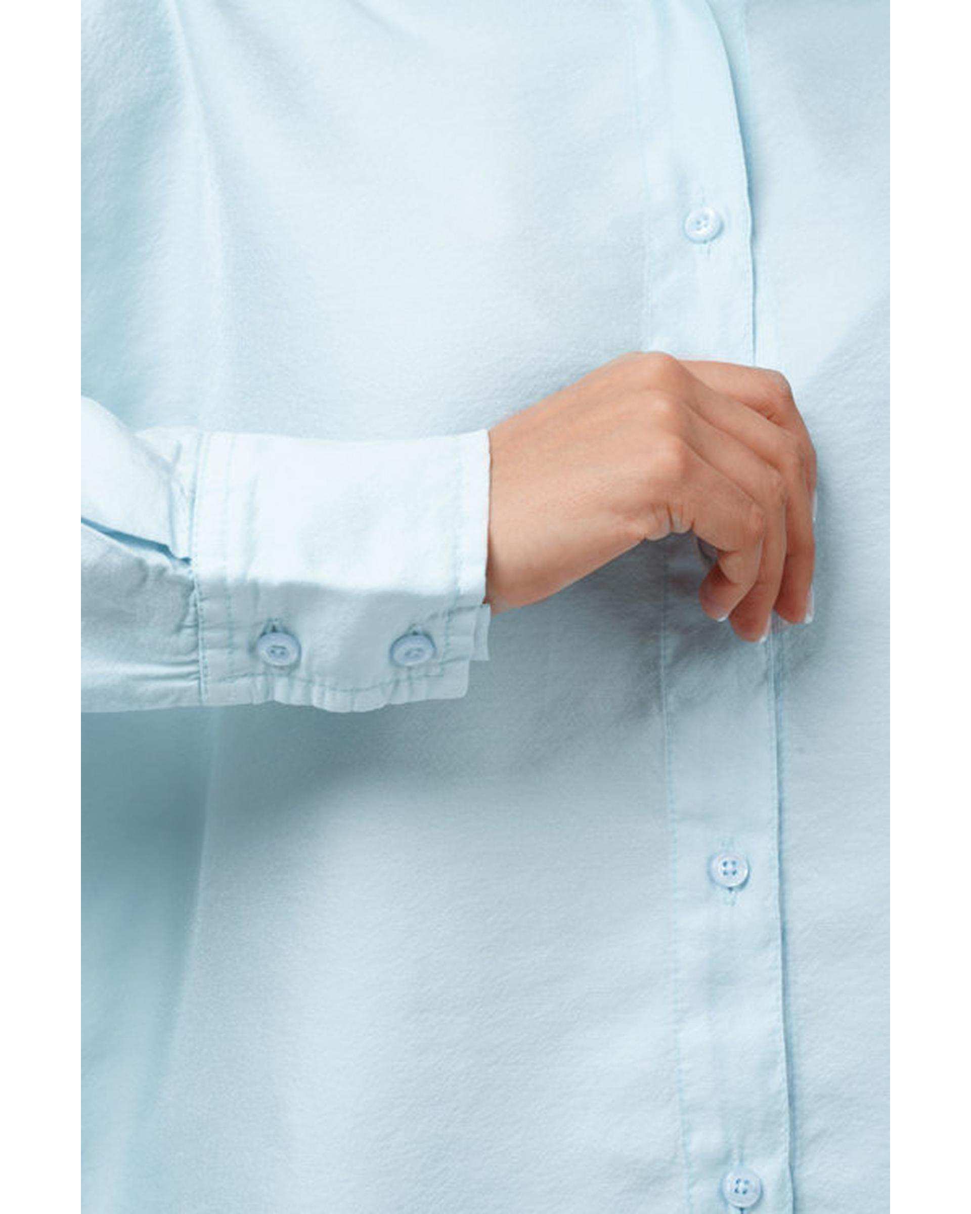 شومیز زنانه کتان پری قد 70 آبی آسمانی رویال جین Royal Jeans کد X0006620