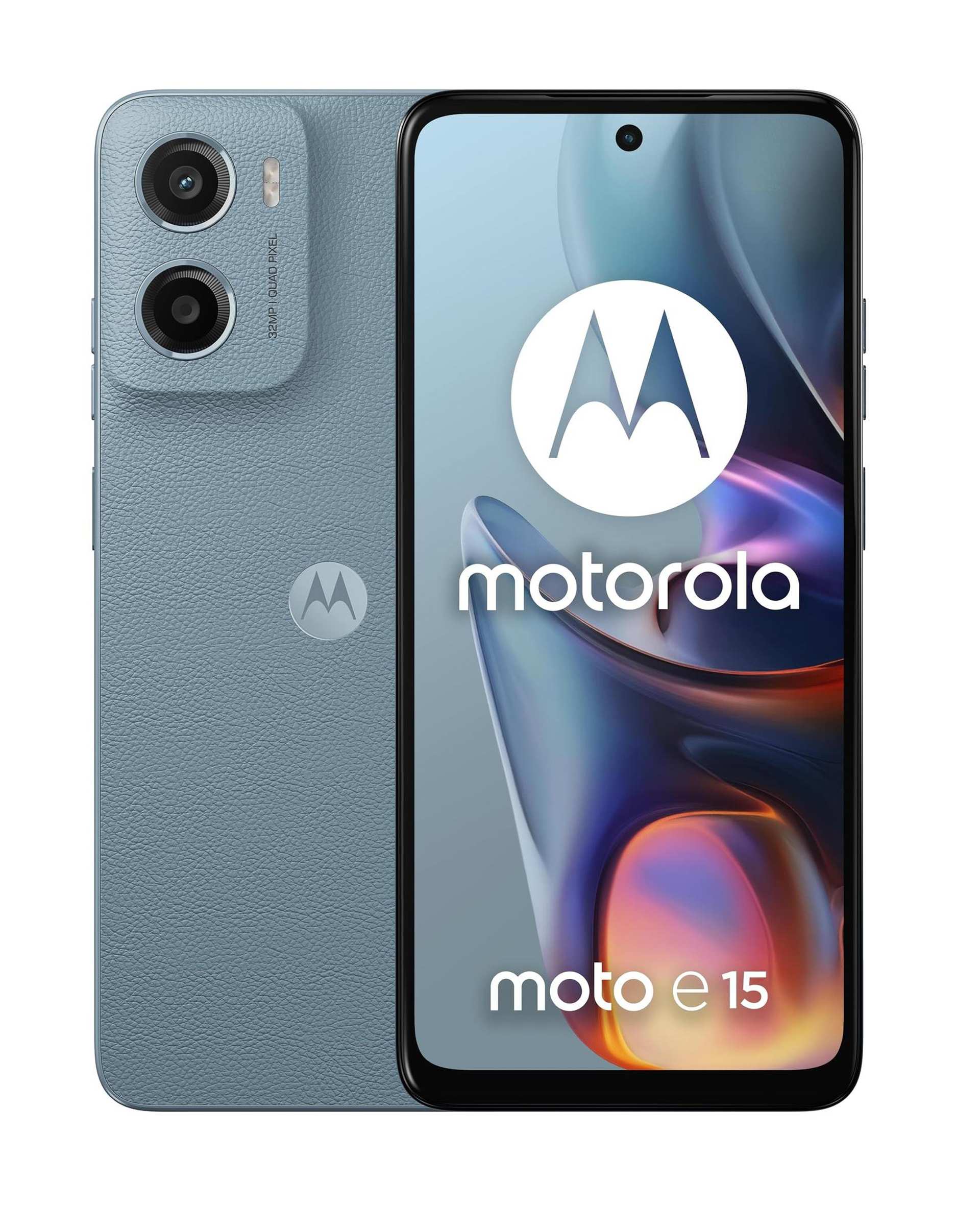 گوشی موبایل موتورولا مدل Moto E15 دو سیم کارت ظرفیت 64 گیگابایت و رم 2 گیگابایت- آبی آسمانی