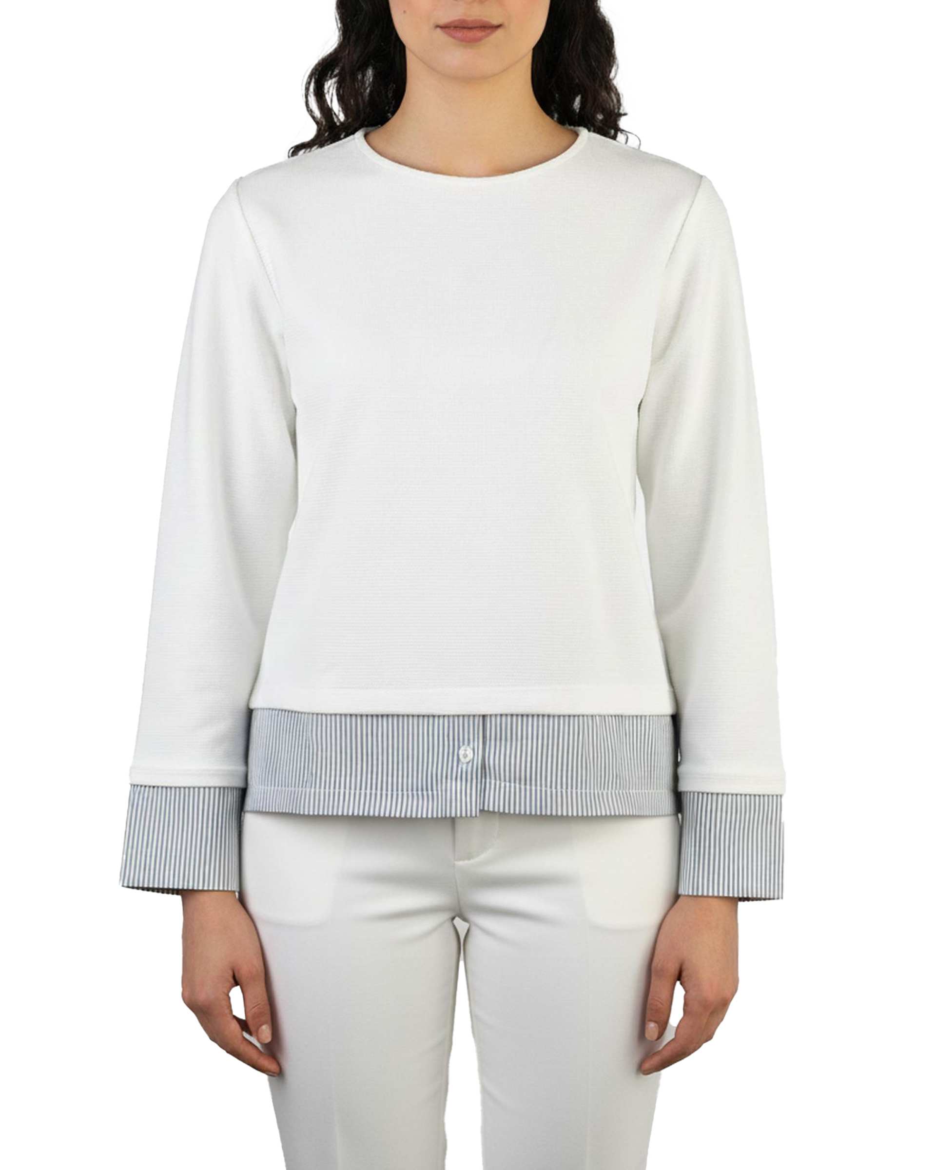 بلوز زنانه دو تکه سفید آماهی Amahi کد 8087